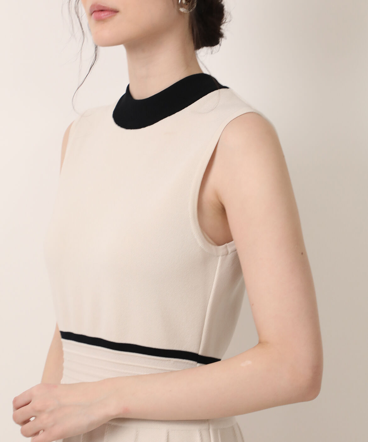 Maglie le cassetto「《M Maglie le cassetto》バイカラーニットワンピース」|ワンピース|