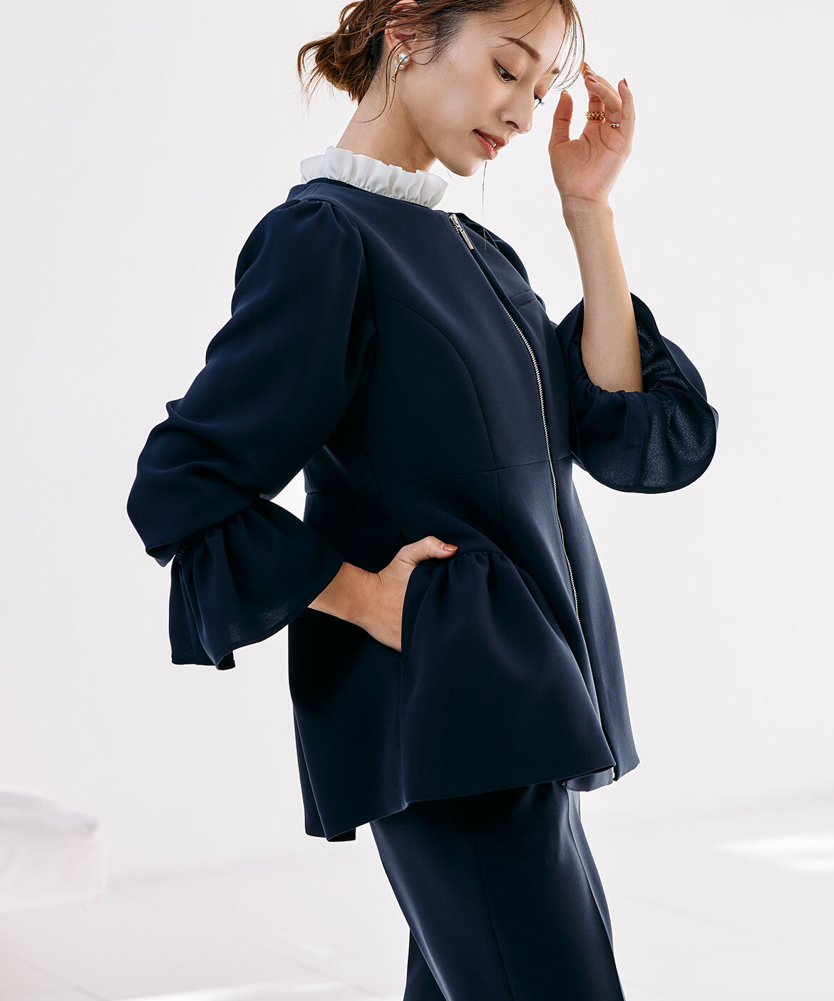 Maglie le cassetto「《M Maglie le cassetto&times;吉田理紗》今っぽ上品ジレ」|ダウンベスト・ベスト|