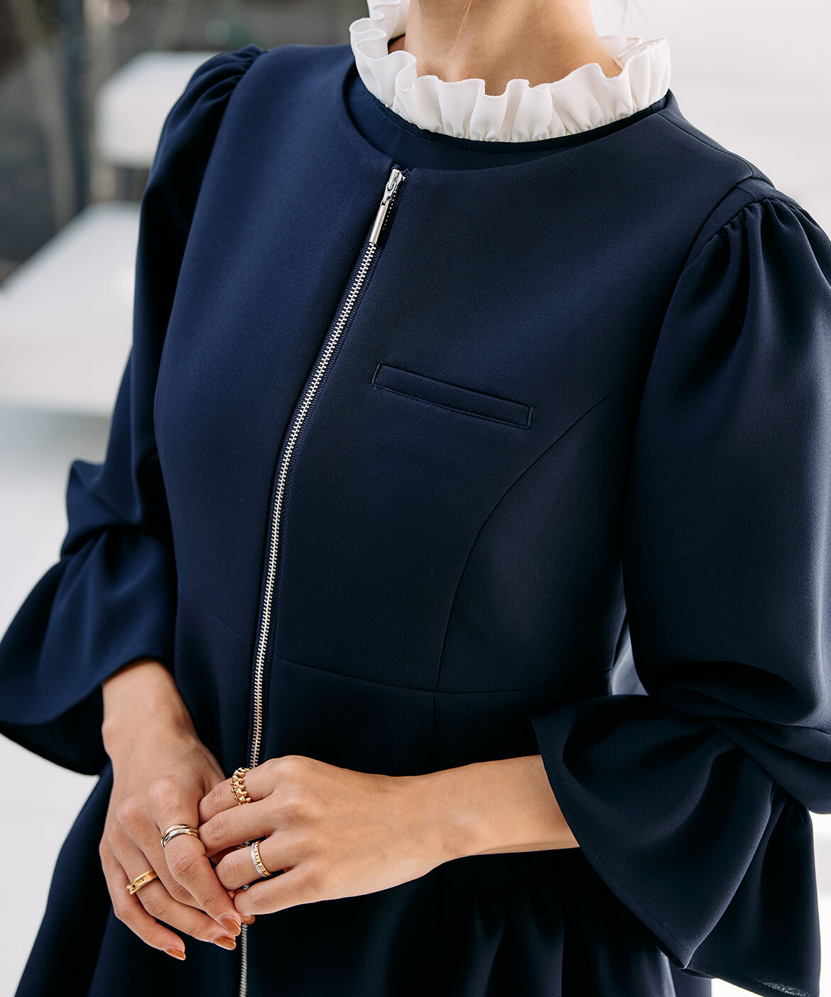 Maglie le cassetto「《M Maglie le cassetto&times;吉田理紗》今っぽ上品ジレ」|ダウンベスト・ベスト|