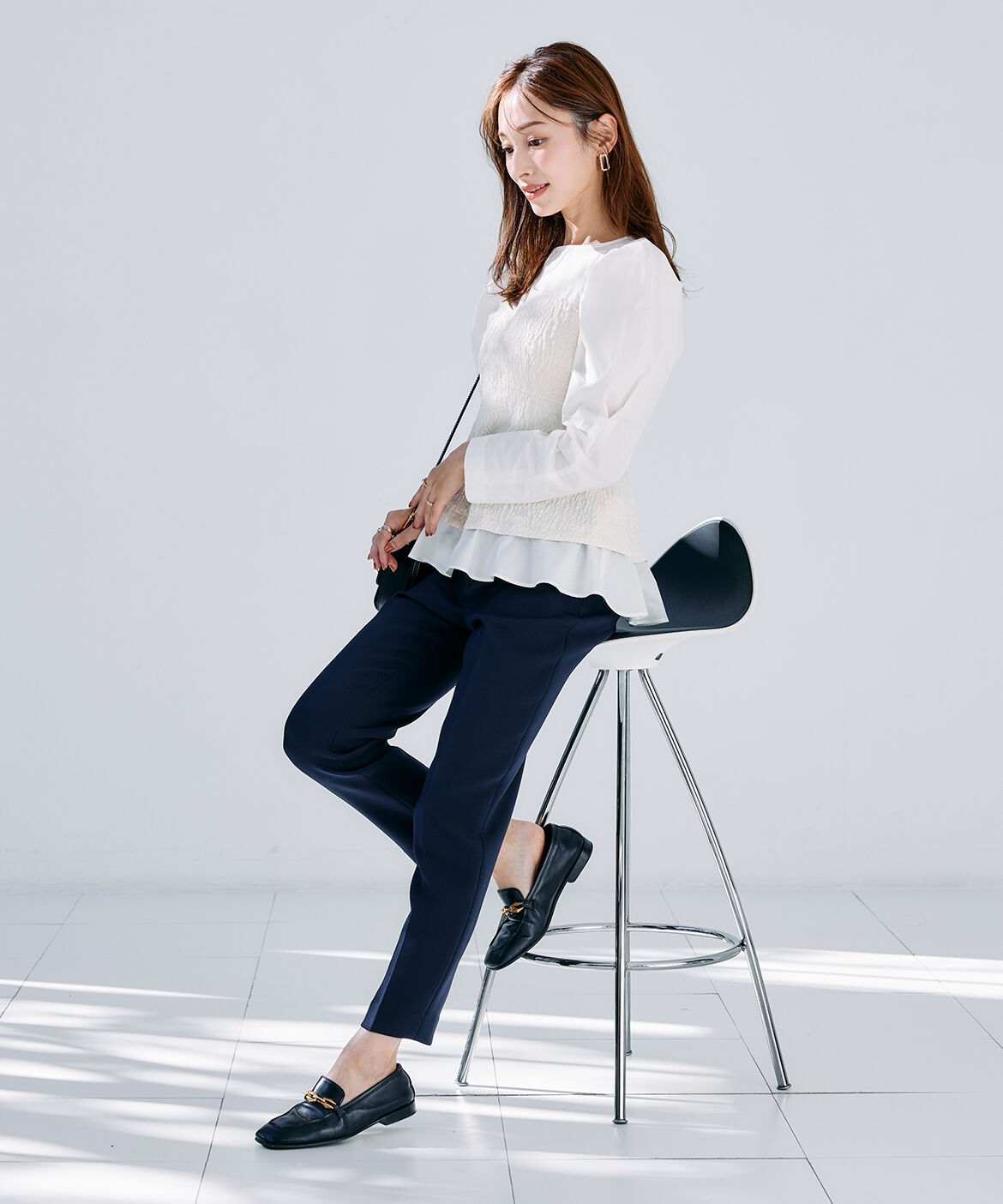 Maglie le cassetto「《M Maglie le cassetto&times;吉田理紗》ビスチェ風ジャガードブラウス」|シャツ・ブラウス|