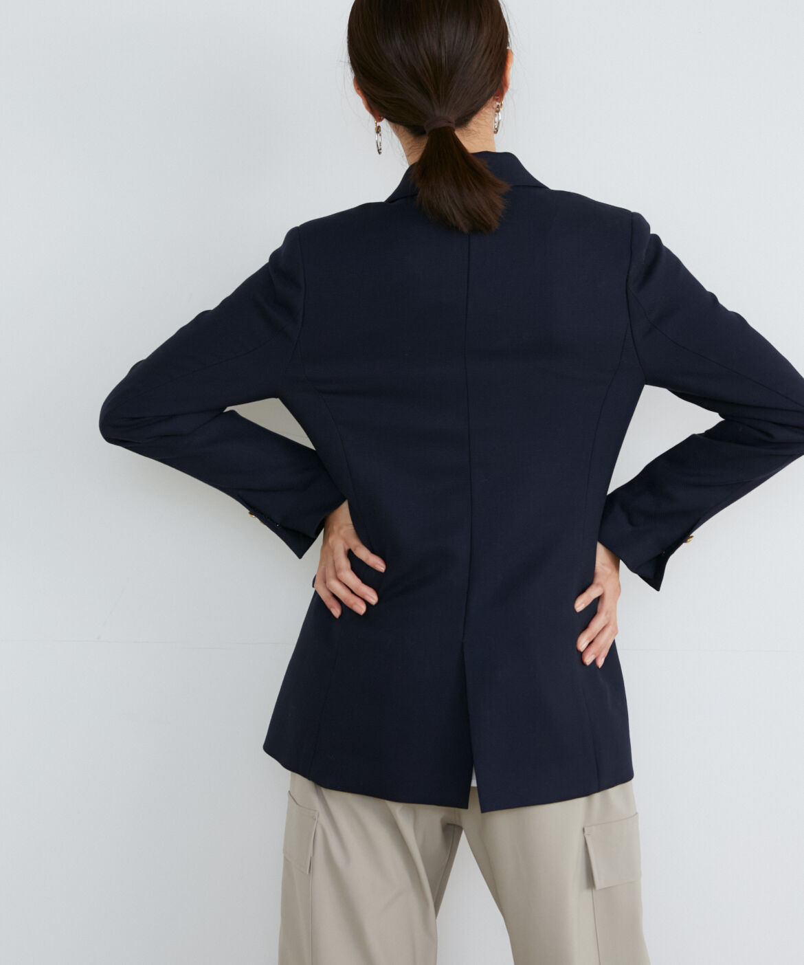 INED「《大きいサイズ》定番ダブルブレストジャケット」|テーラードジャケット|