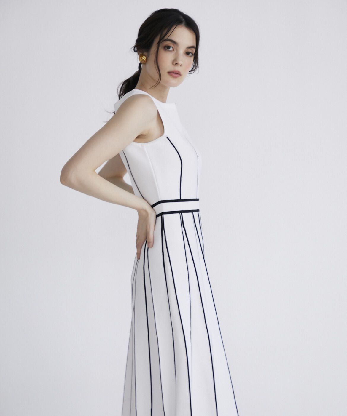 Maglie le cassetto「《M Maglie le cassetto》ラインニットワンピース」|ワンピース|