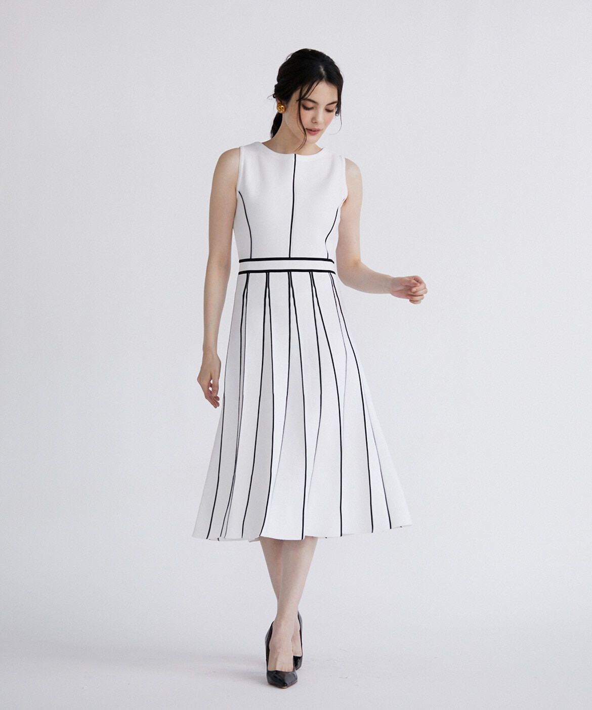 Maglie le cassetto「《M Maglie le cassetto》ラインニットワンピース」|ワンピース|