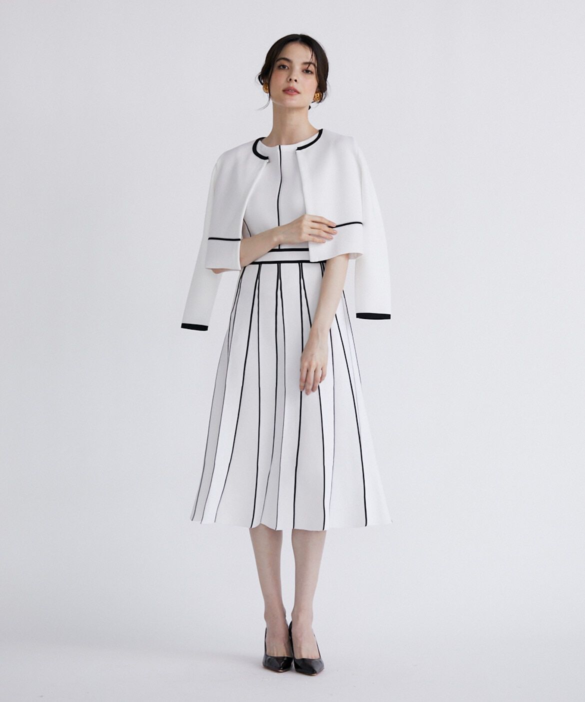 Maglie le cassetto「《M Maglie le cassetto》ラインニットワンピース」|ワンピース|