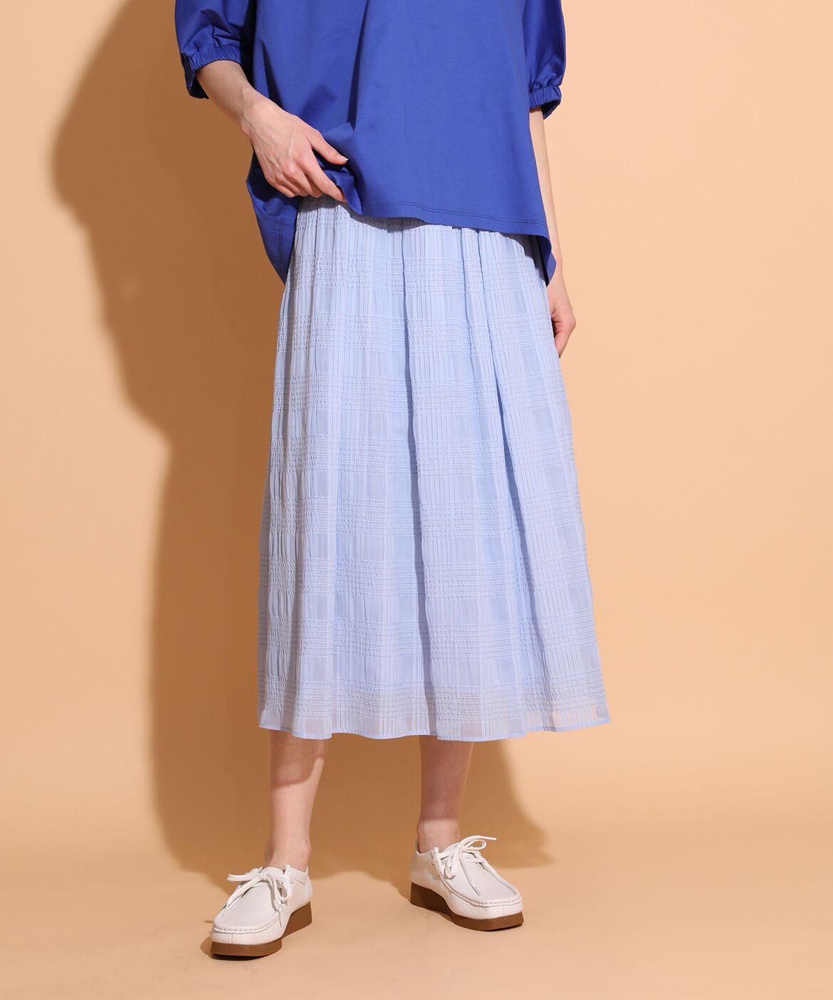 DAY by DAY it&rsquo;s international「シアーチェックランダムタックスカート」|スカート|