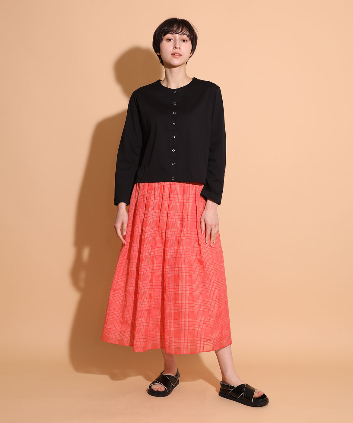 DAY by DAY it&rsquo;s international「シアーチェックランダムタックスカート」|スカート|