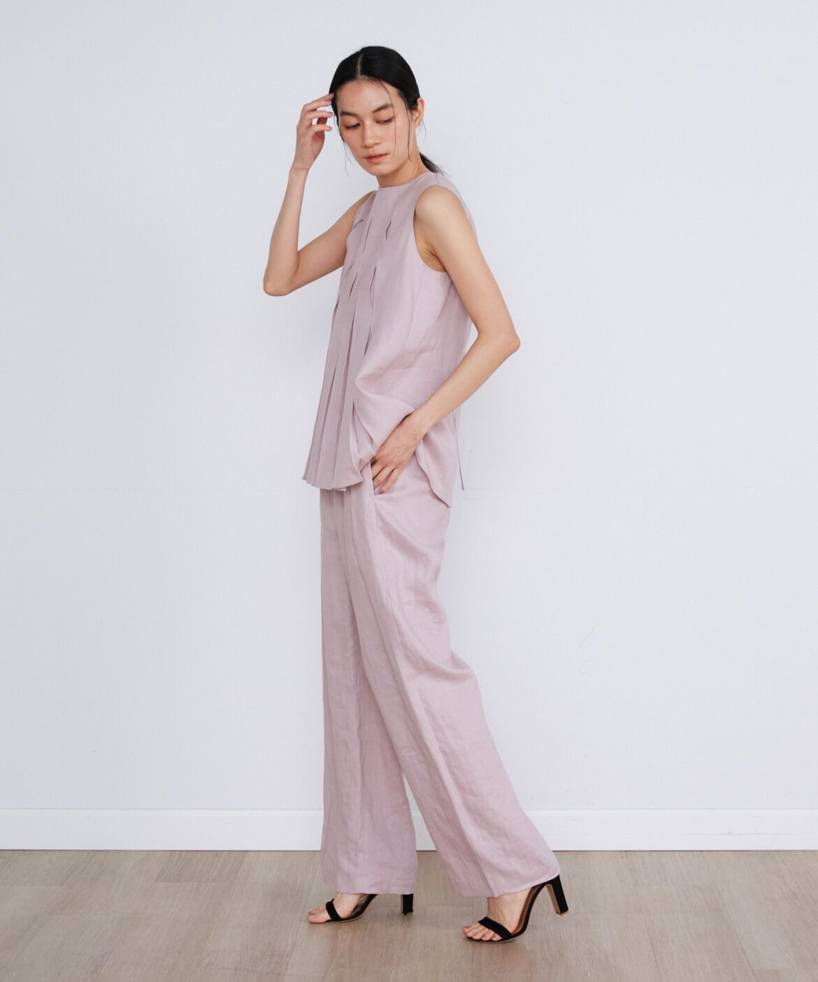 INED「リネンボックスプリーツブラウス《la veille by SUPERIOR CLOSET》」|シャツ・ブラウス|