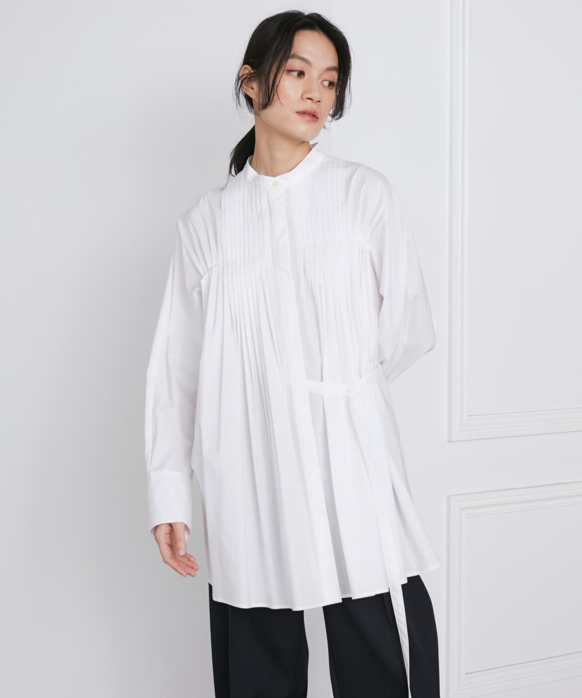 INED「2WAYタックシャツ《la veille by SUPERIOR CLOSET》」|シャツ・ブラウス|オフホワイト1