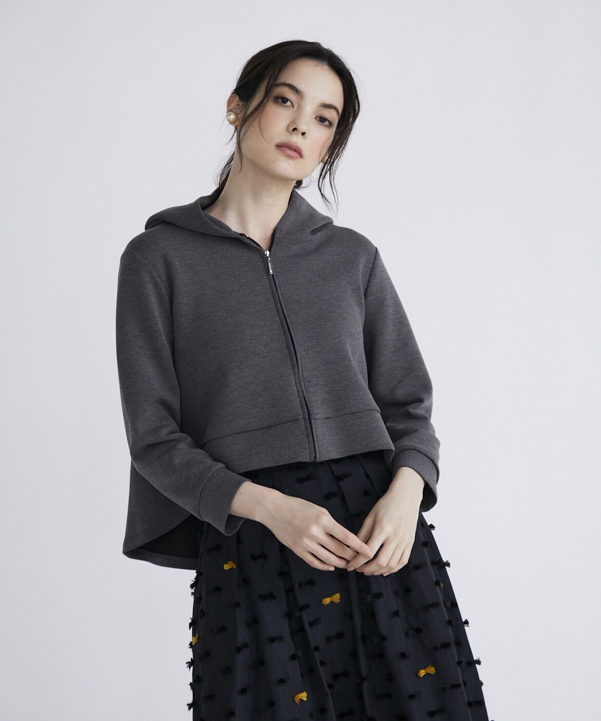 Maglie le cassetto「《大きいサイズ》サイドフリルパーカー」|パーカー|