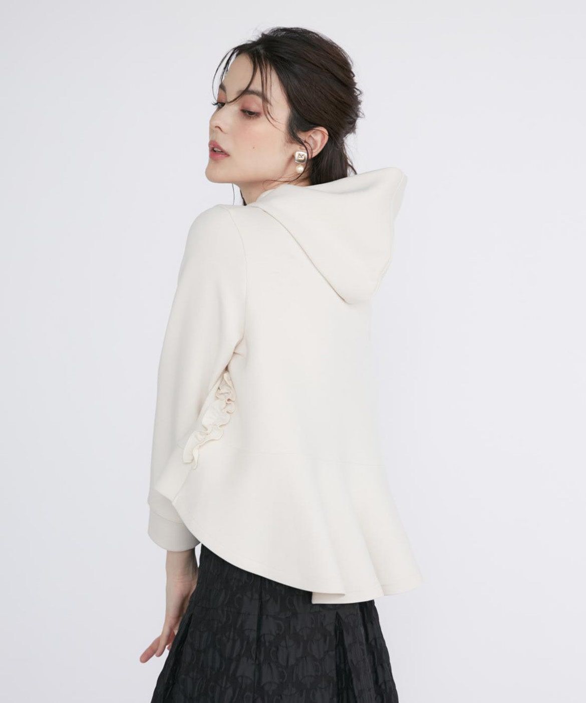 Maglie le cassetto「《大きいサイズ》サイドフリルパーカー」|パーカー|