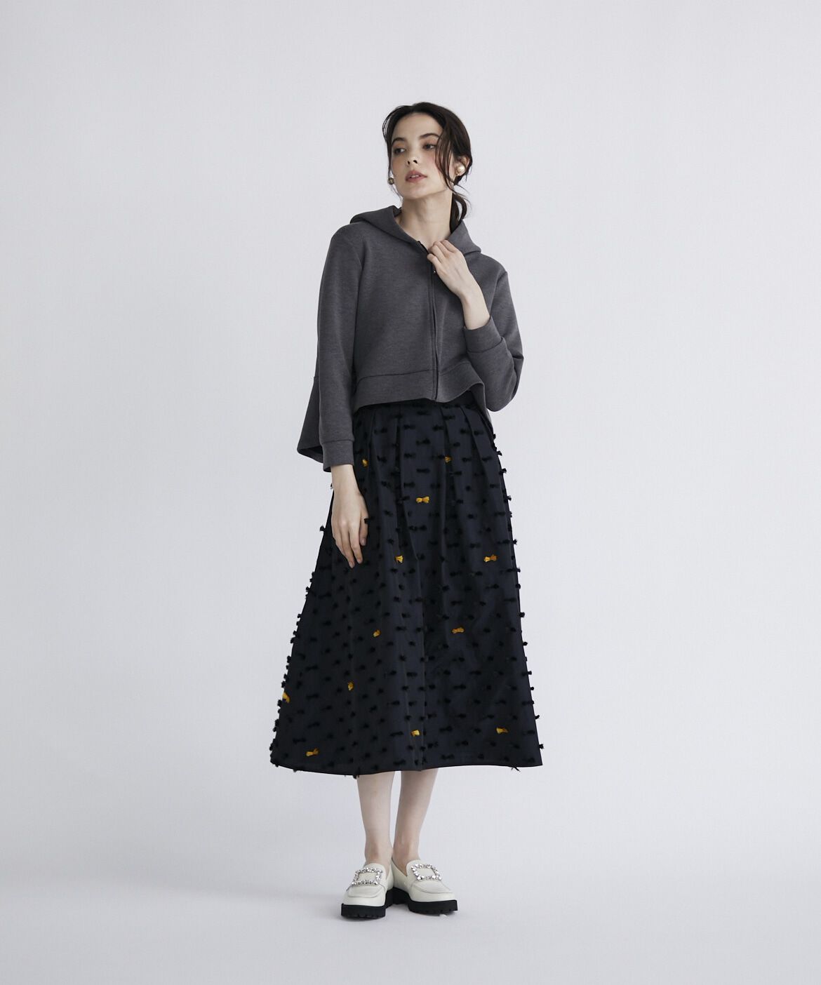 Maglie le cassetto「《大きいサイズ》サイドフリルパーカー」|パーカー|