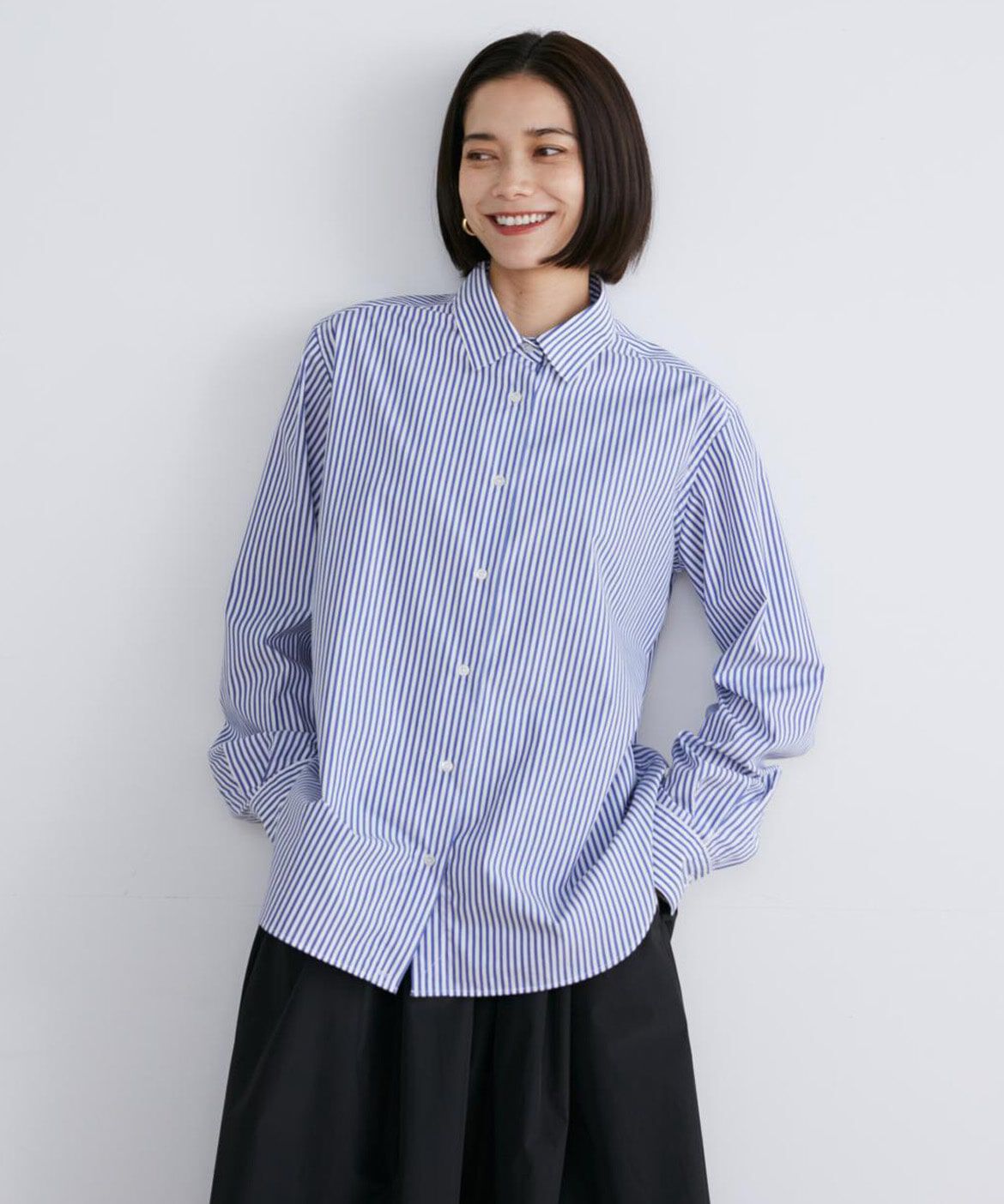 INED「オーバーサイズストライプシャツ」|シャツ・ブラウス|