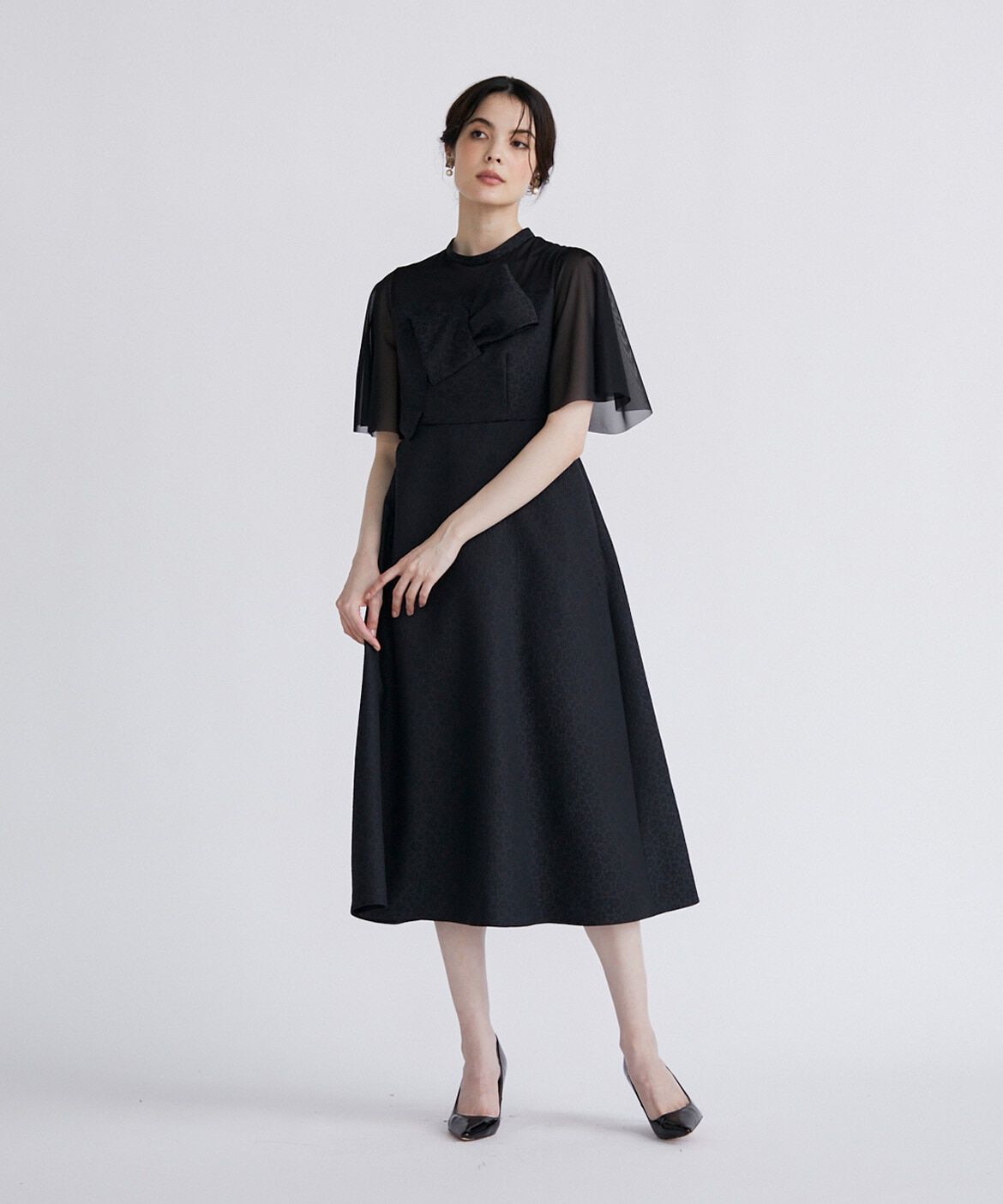 Maglie le cassetto「シアードッキングワンピース」|ワンピース|ブラック