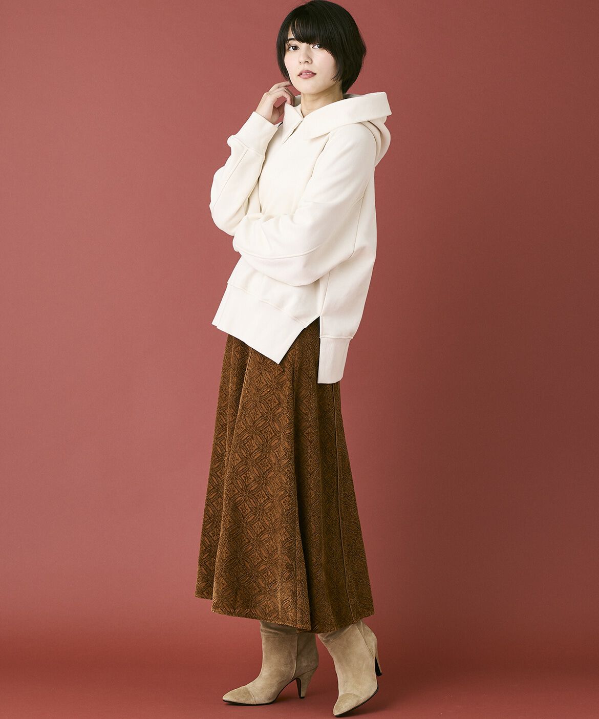 INED「《INED CLARO》裏起毛フーディ」|パーカー|