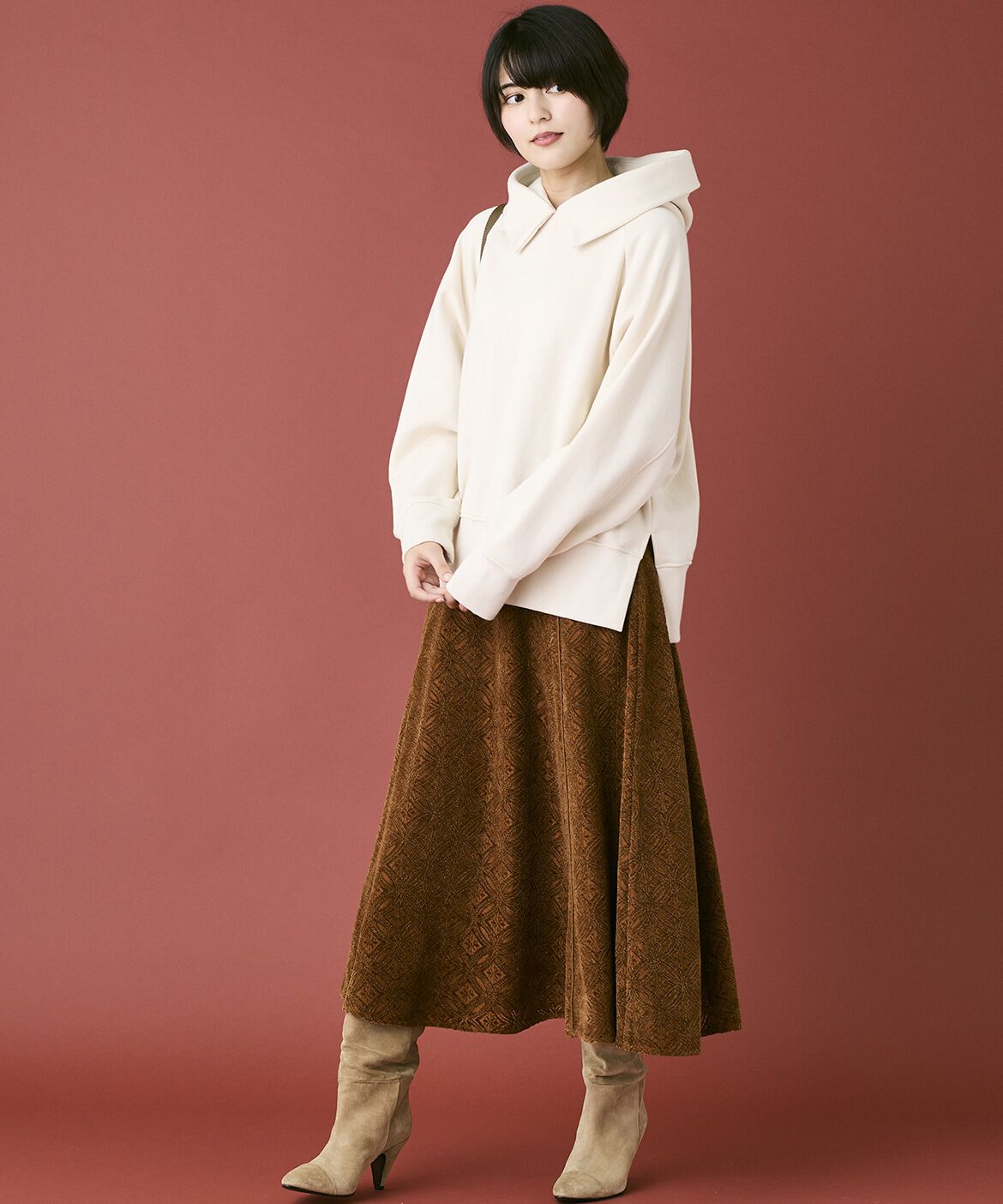 INED「《INED CLARO》裏起毛フーディ」|パーカー|