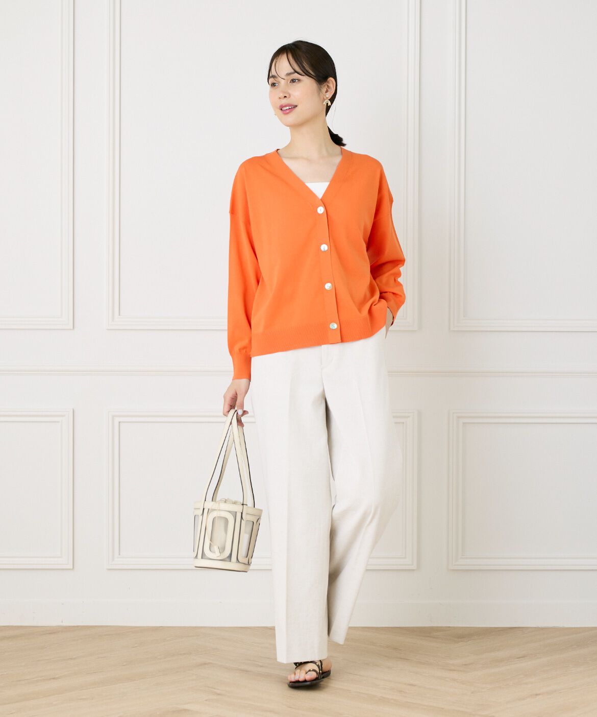 INED「Vネックカーディガン」|カーディガン|