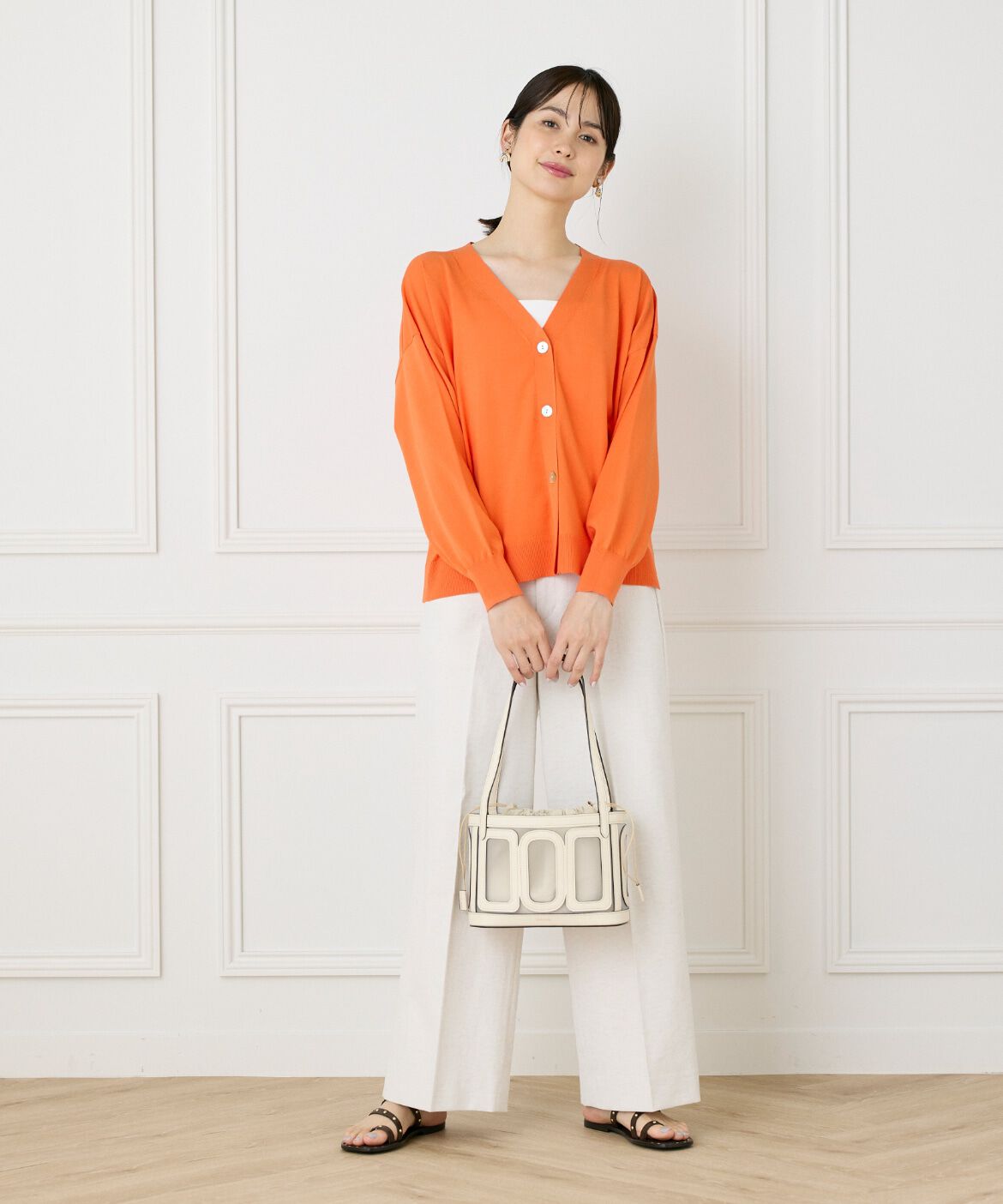 INED「Vネックカーディガン」|カーディガン|