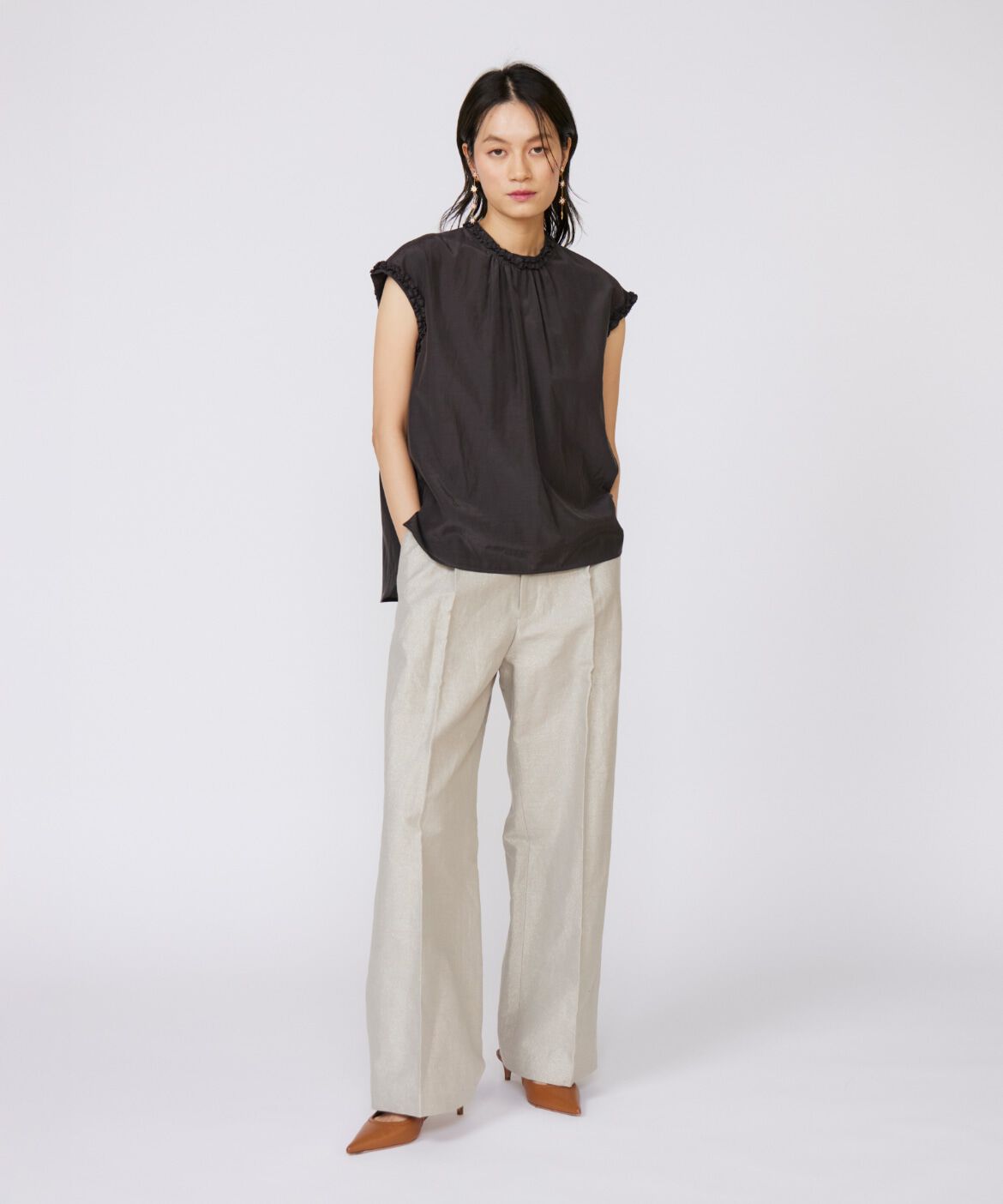 INED「ラメワンタックワイドパンツ」|その他|