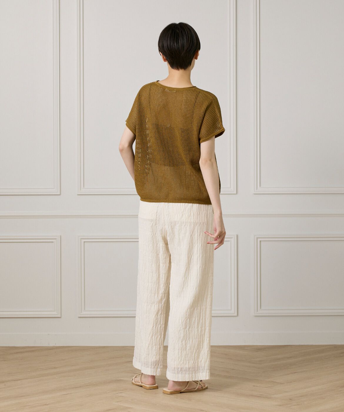 I.T.'S international「メッシュ柄プルオーバー」|ニット・セーター|