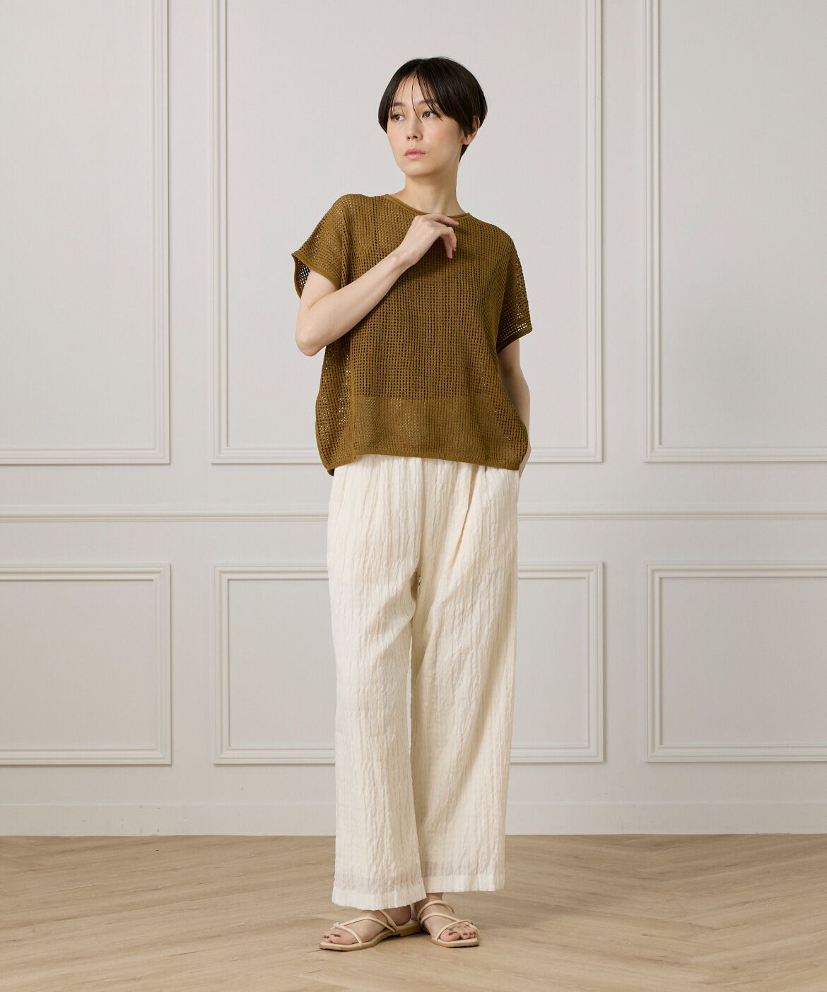 I.T.'S international「メッシュ柄プルオーバー」|ニット・セーター|