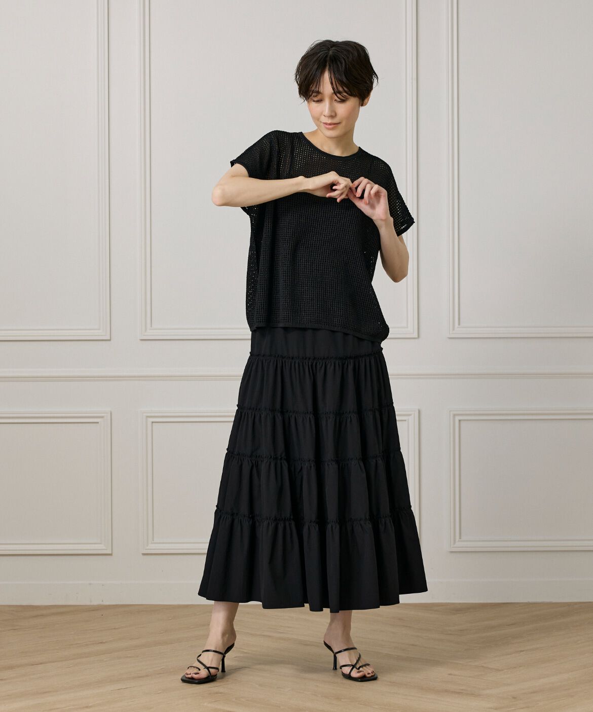 I.T.'S international「メッシュ柄プルオーバー」|ニット・セーター|