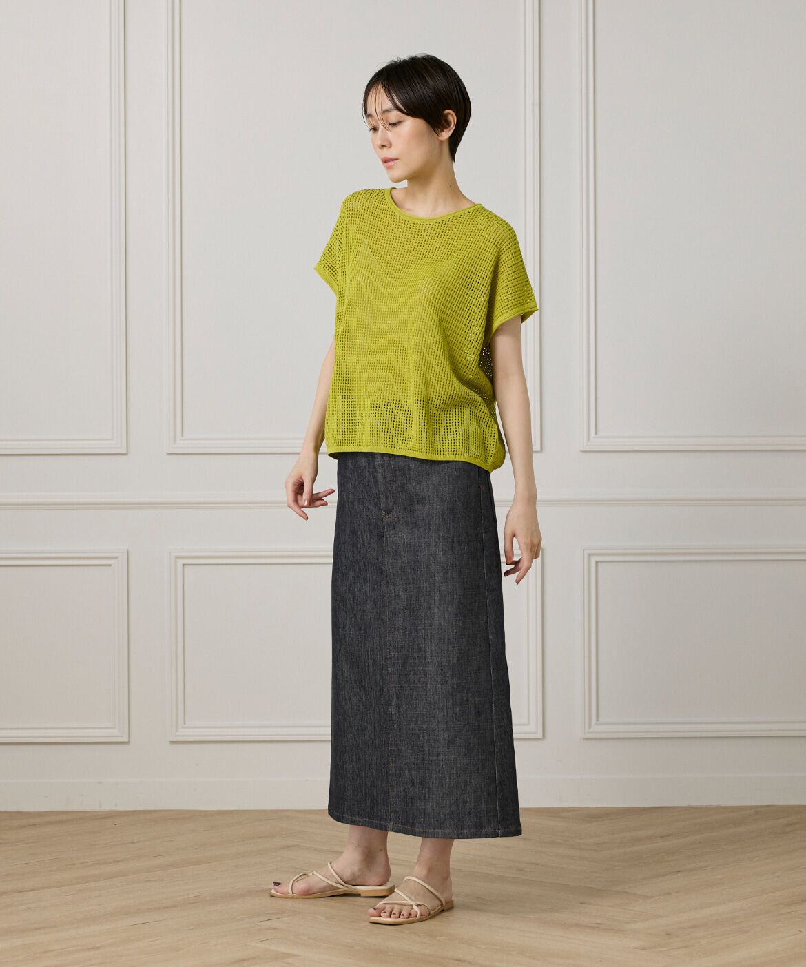 I.T.'S international「メッシュ柄プルオーバー」|ニット・セーター|