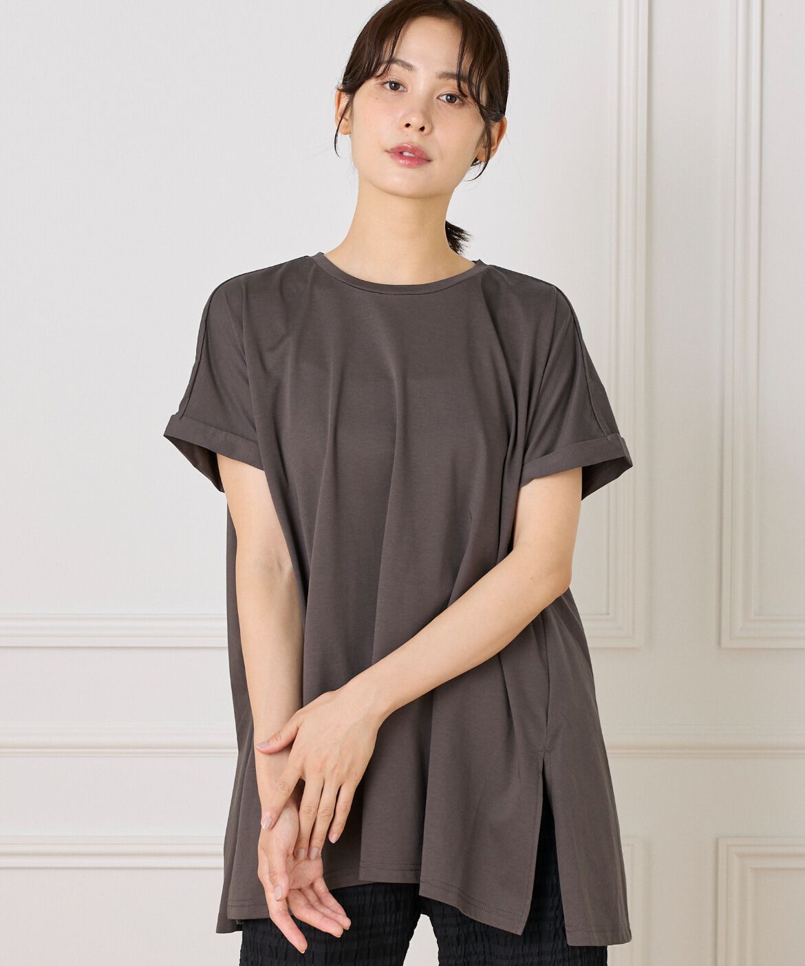 DAY by DAY it&rsquo;s international「フレンチスリーブチュニックカットソー」|Tシャツ・カットソー|ダークブラウ 4