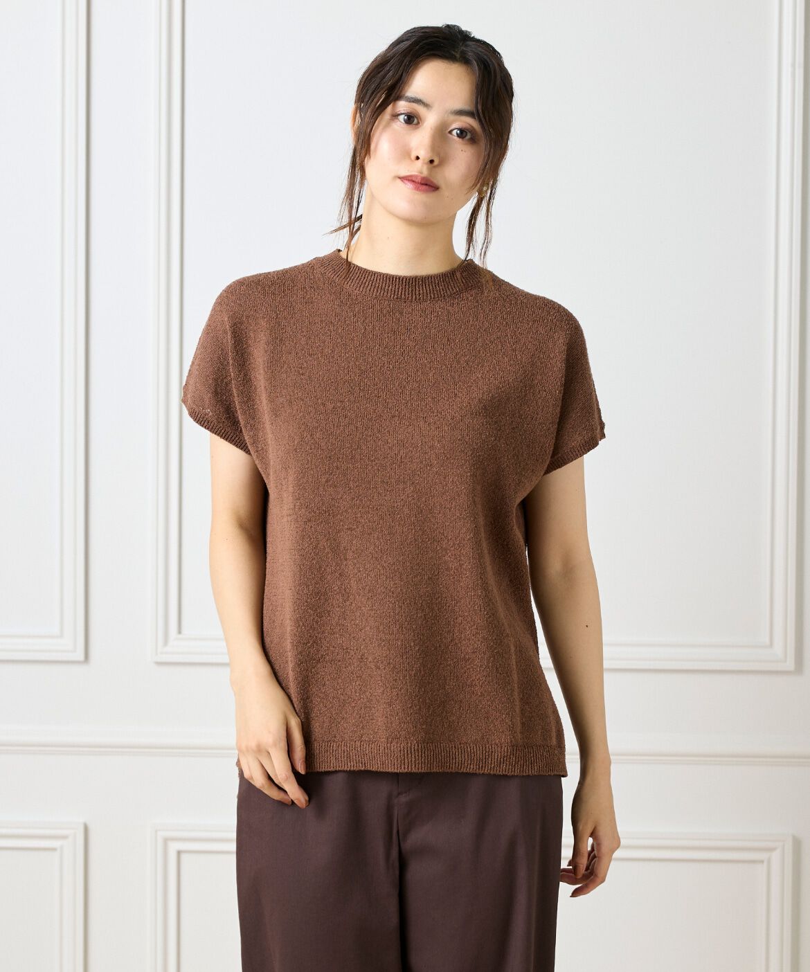 7-IDconcept.「ブークレミックスニット」|ニット・セーター|ブラウン