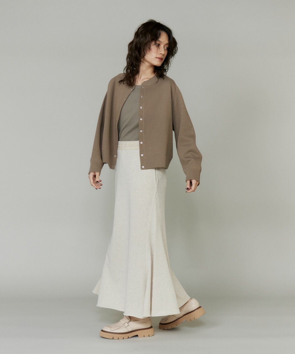 INED「ラメ裏毛スカート《YVON》」|スカート|