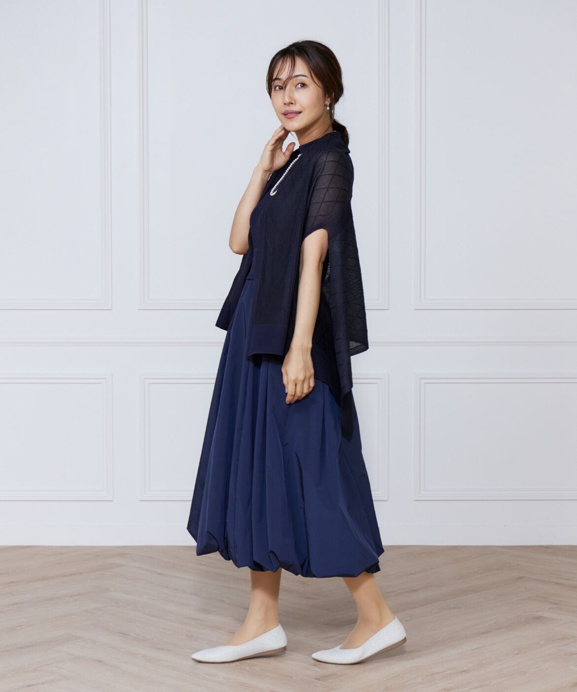 ef-de Black「変形リブバルーンワンピース」|ワンピース|