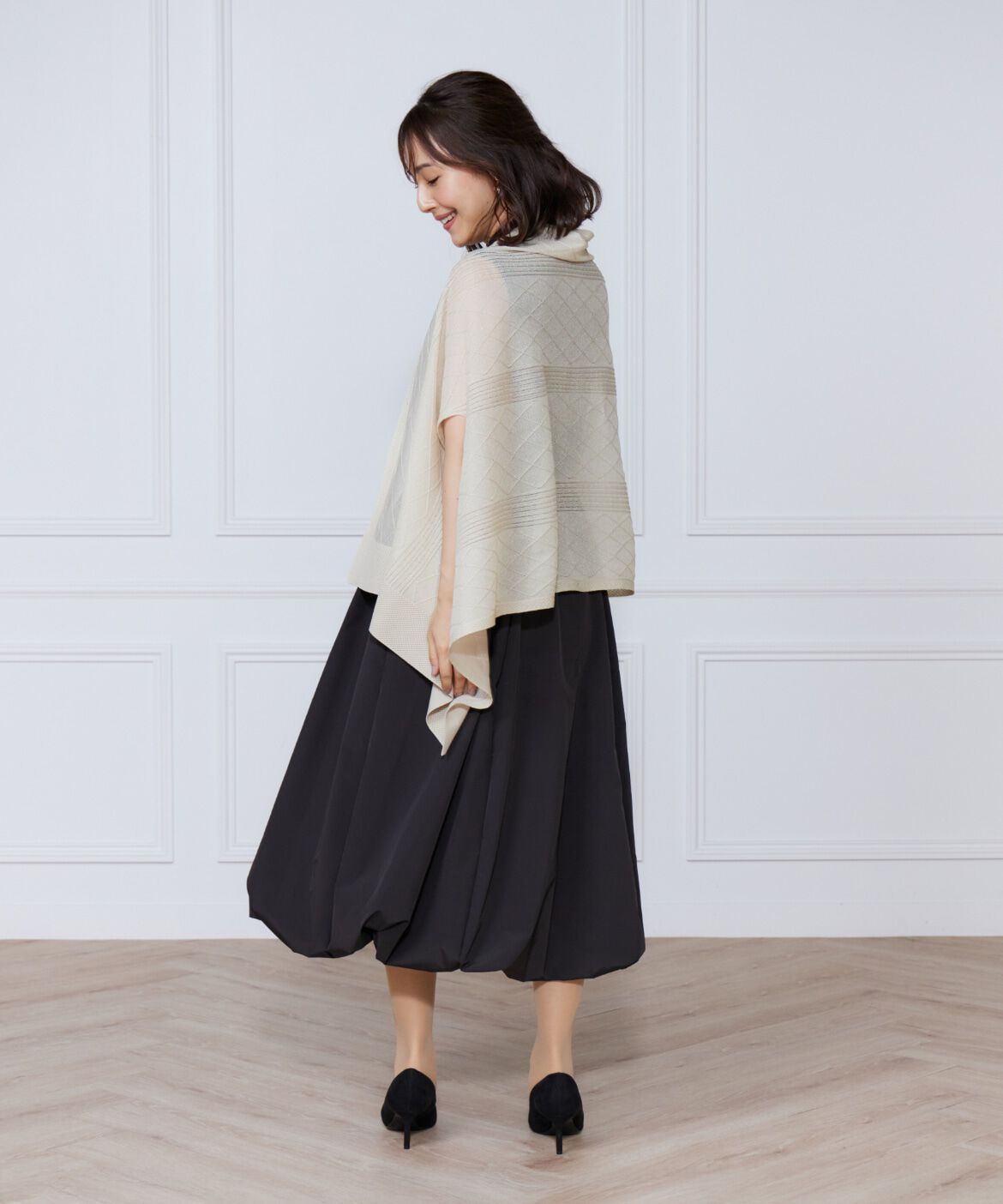 ef-de Black「変形リブバルーンワンピース」|ワンピース|