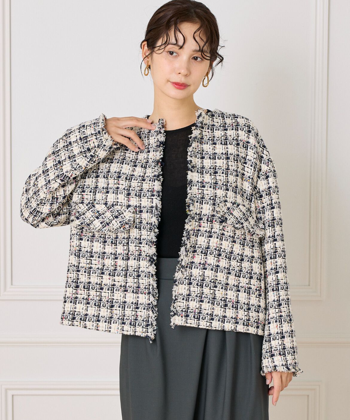 la veille by SUPERIOR CLOSET「 LINTONノーカラージャケット  」|その他|