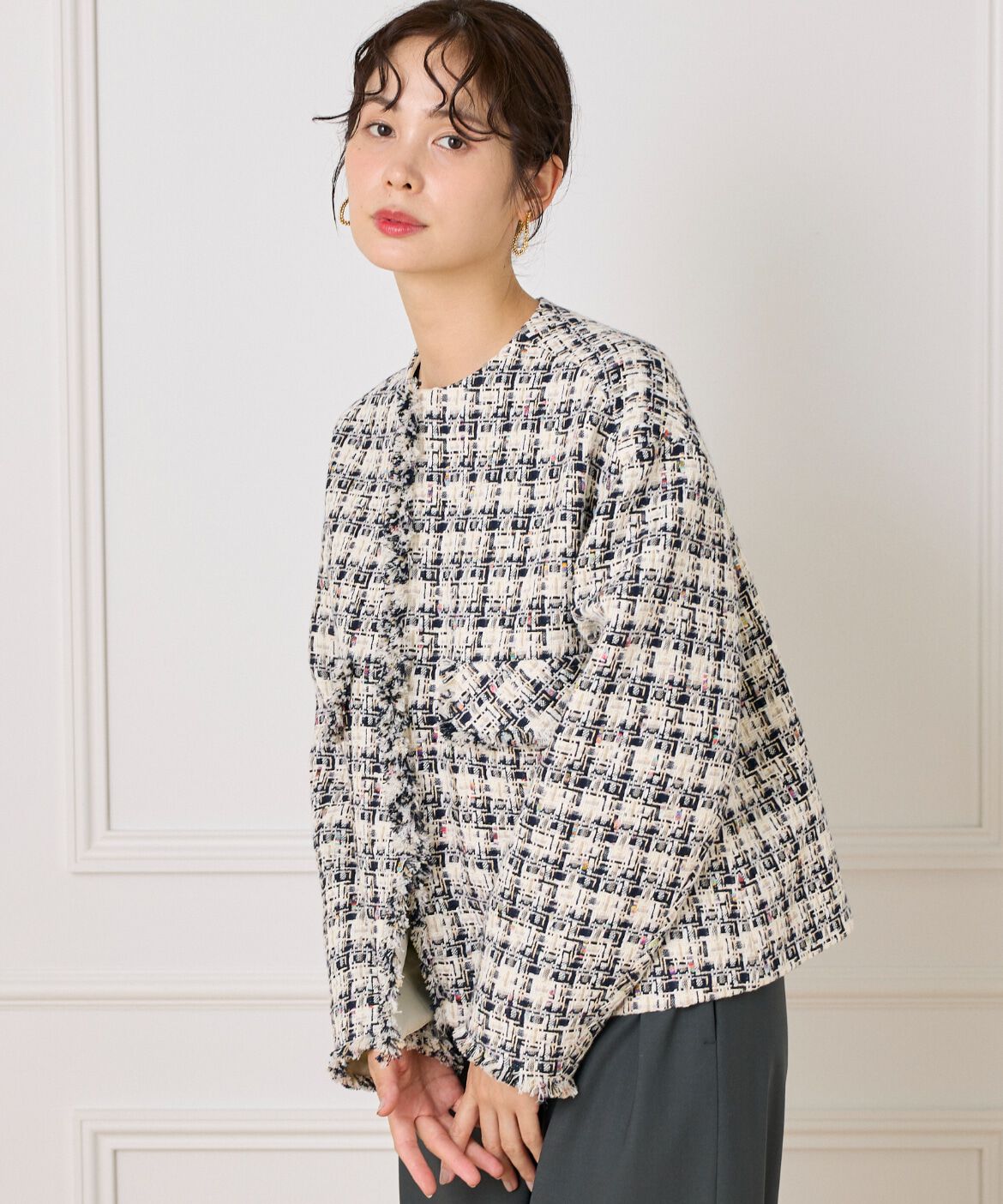 la veille by SUPERIOR CLOSET「 LINTONノーカラージャケット  」|その他|