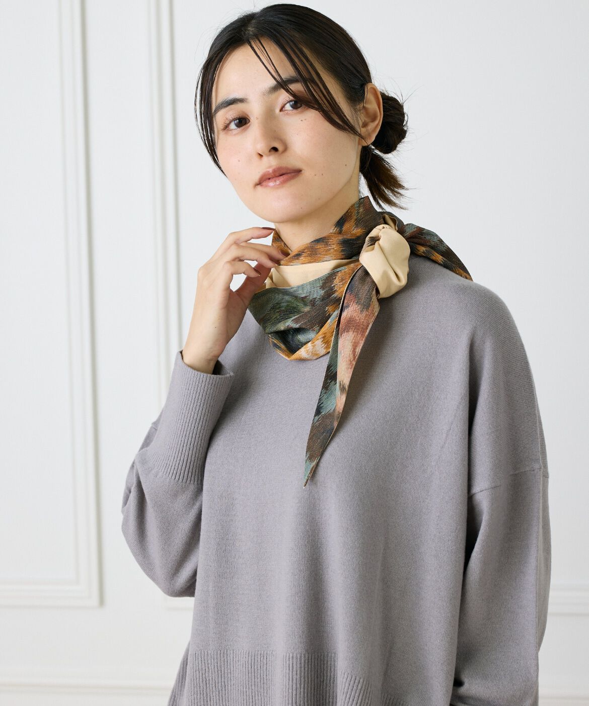 FAVORITE SUKINAMONO「Slim Dani Scarfスリムスカーフ《Tapis Noir》」|ストール|