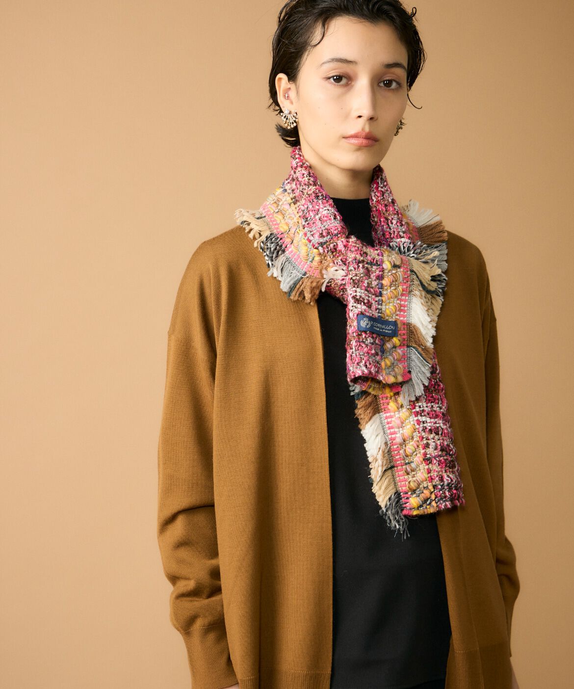 Le Souk「 ミックスツィードマフラー《P.CORNILLON / ピー・コルニヨン》」|マフラー|