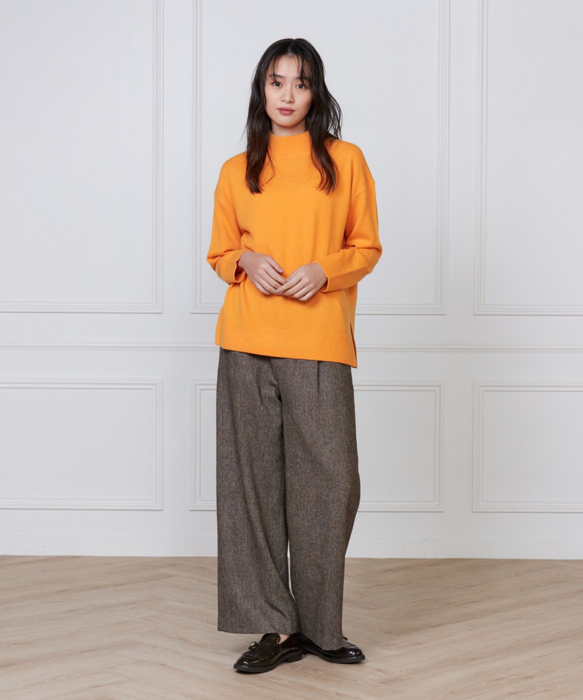 DAY by DAY it&rsquo;s international「メランジツイルワンタックストレートパンツ」|スラックス|