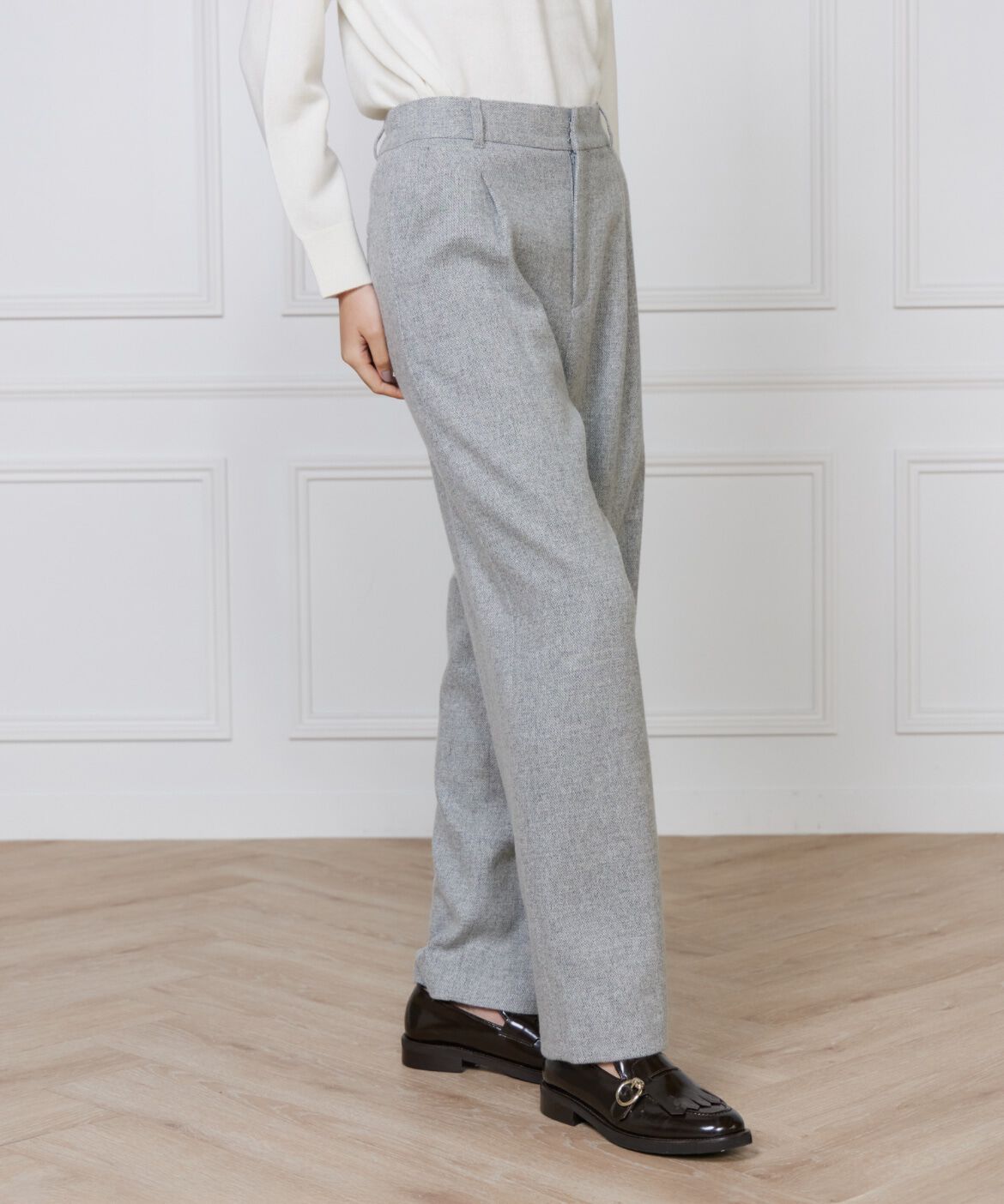 DAY by DAY it&rsquo;s international「メランジツイルワンタックストレートパンツ」|スラックス|