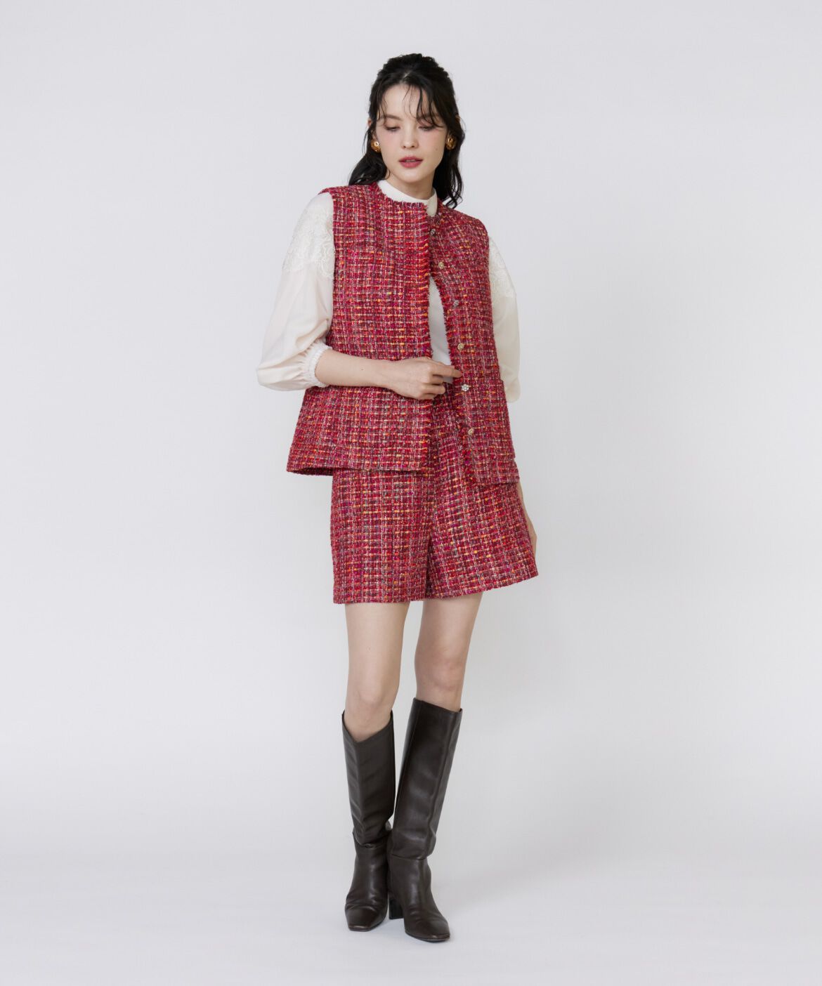 Maglie le cassetto「《M Maglie le cassetto》カンポーレツイードキュロット」|キュロット|