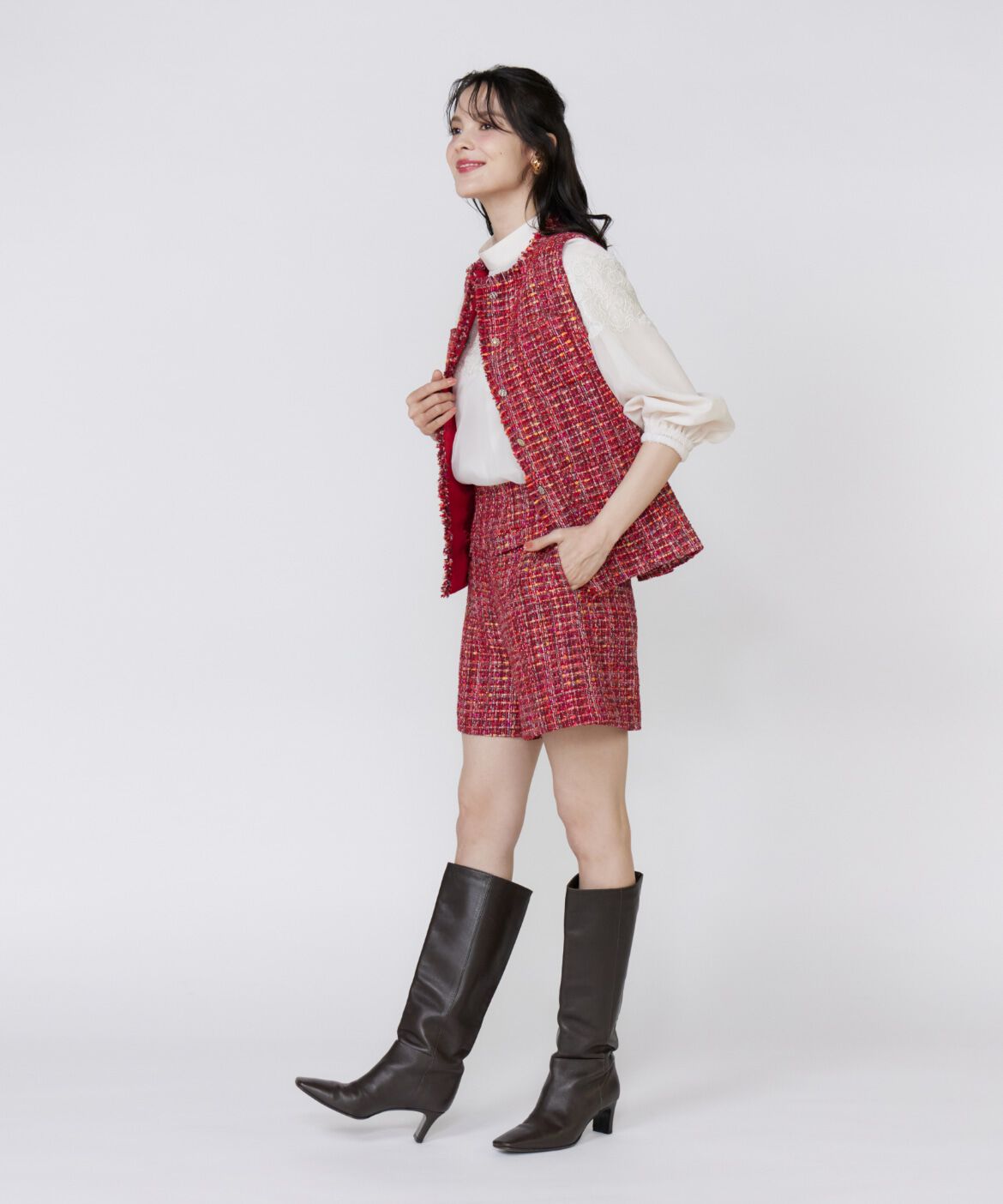 Maglie le cassetto「《M Maglie le cassetto》カンポーレツイードキュロット」|キュロット|