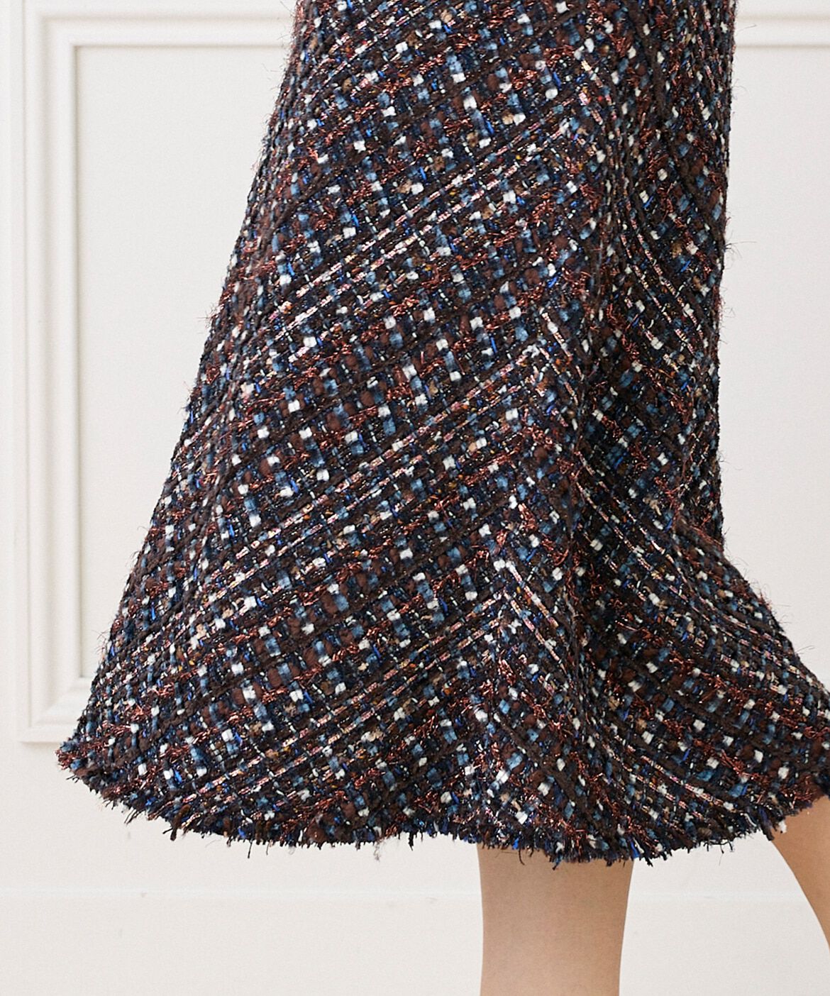 INED「《大きいサイズ》ツイードスカート《TOURNIER/トゥルニエ》」|スカート|