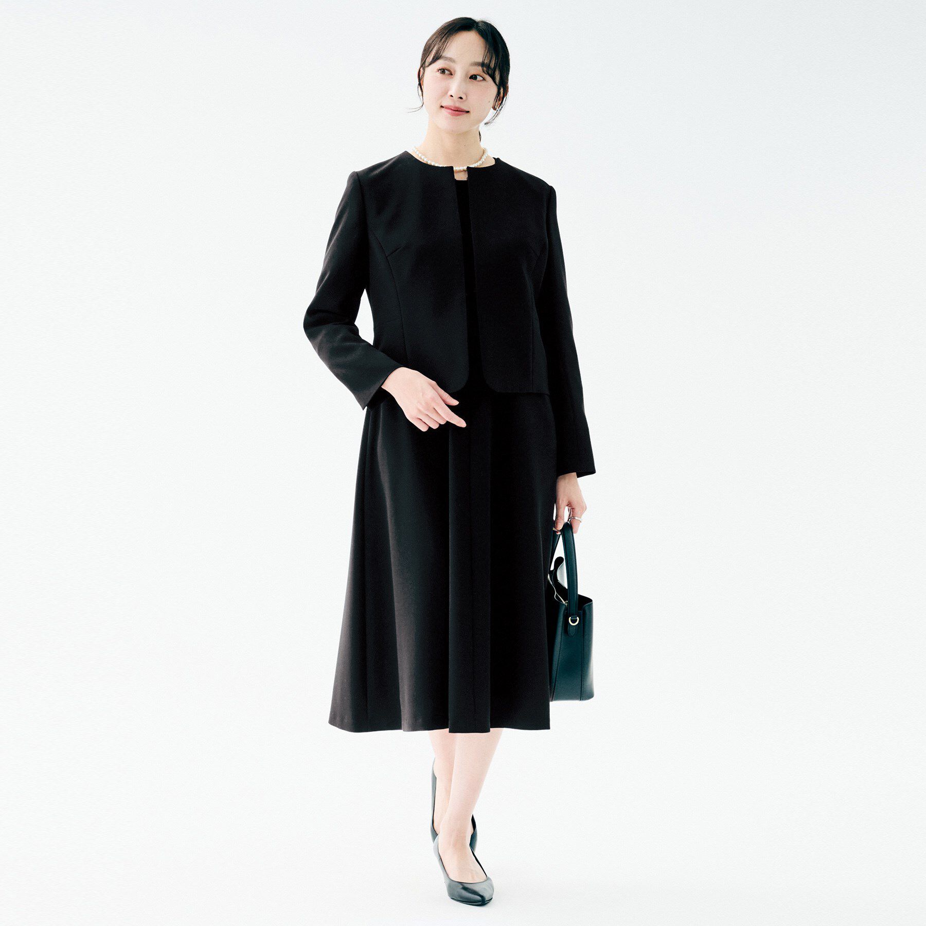 UNTITLED「【洗える/ストレッチ性/軽い】ノーカラージャケット」|ノーカラージャケット|