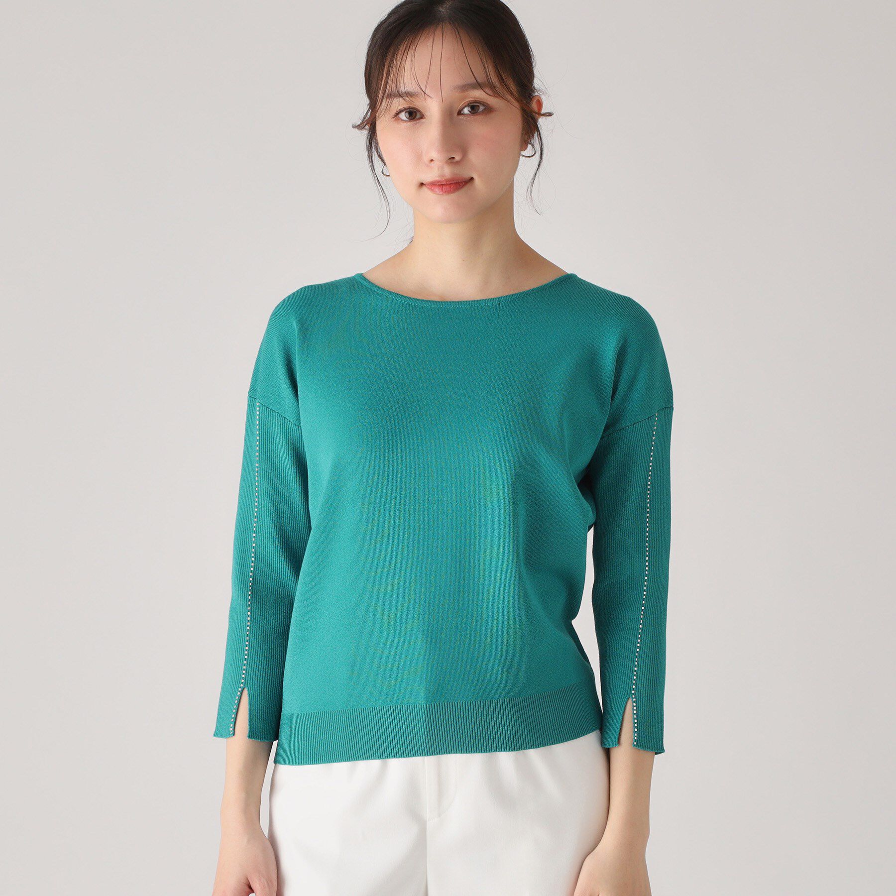 COUP DE CHANCE「【洗える】ビーズ刺しゅうニットトップス」|ニット・セーター|