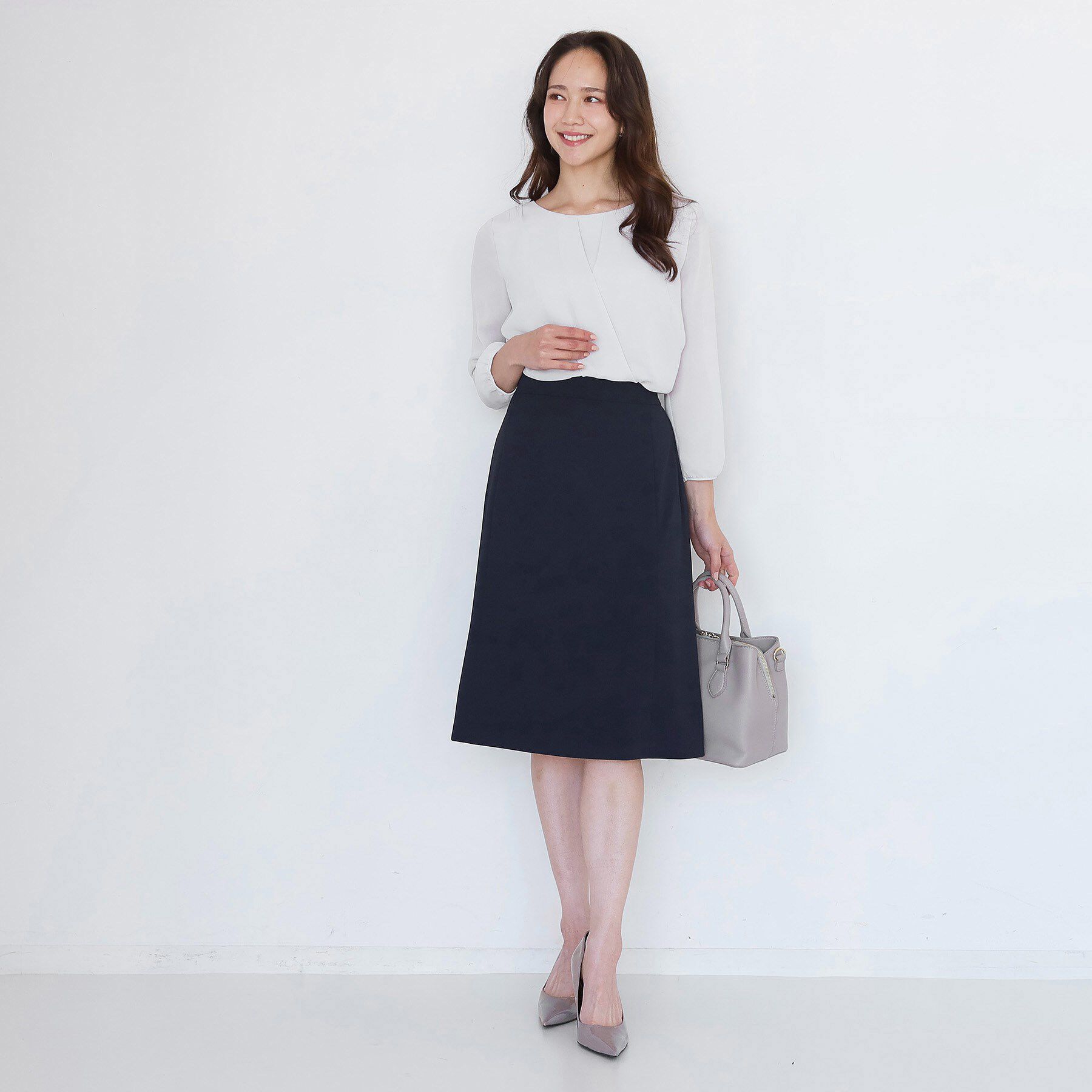 COUP DE CHANCE「【手洗い可／日本製／伸縮性／スーツ可】セミフレアースカート」|スカート|