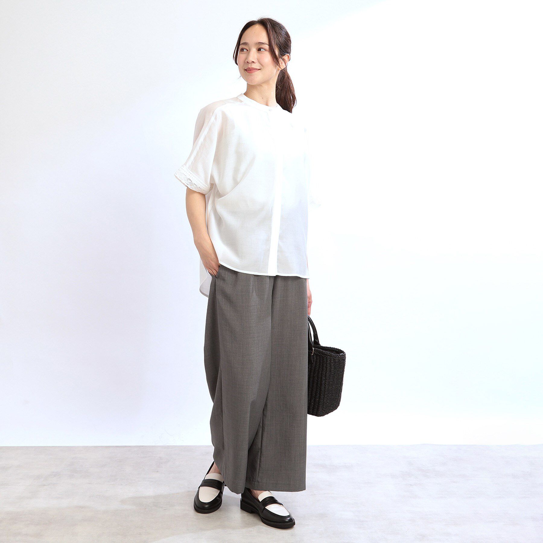 Reflect「【ウエスト総ゴム／脚長効果◎】ドライタッチワイドパンツ」|その他|