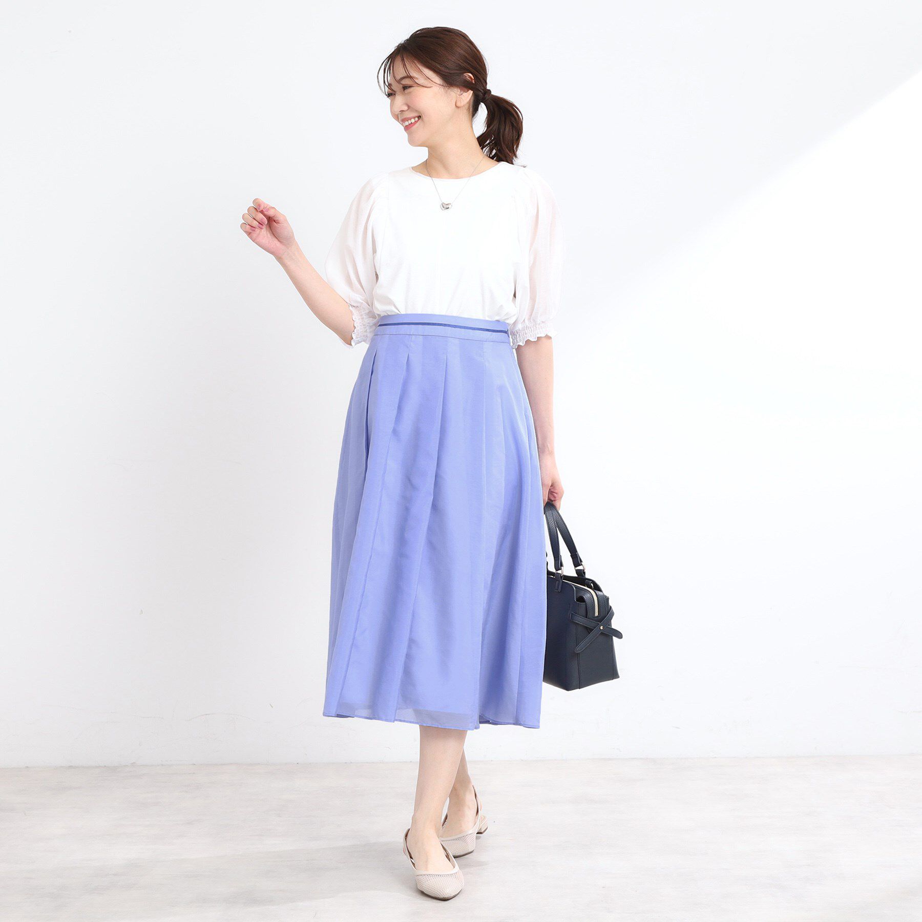 Reflect「【マシンウォッシュ可／セットアップ可】シアーボックスタックプリーツスカート」|スカート|