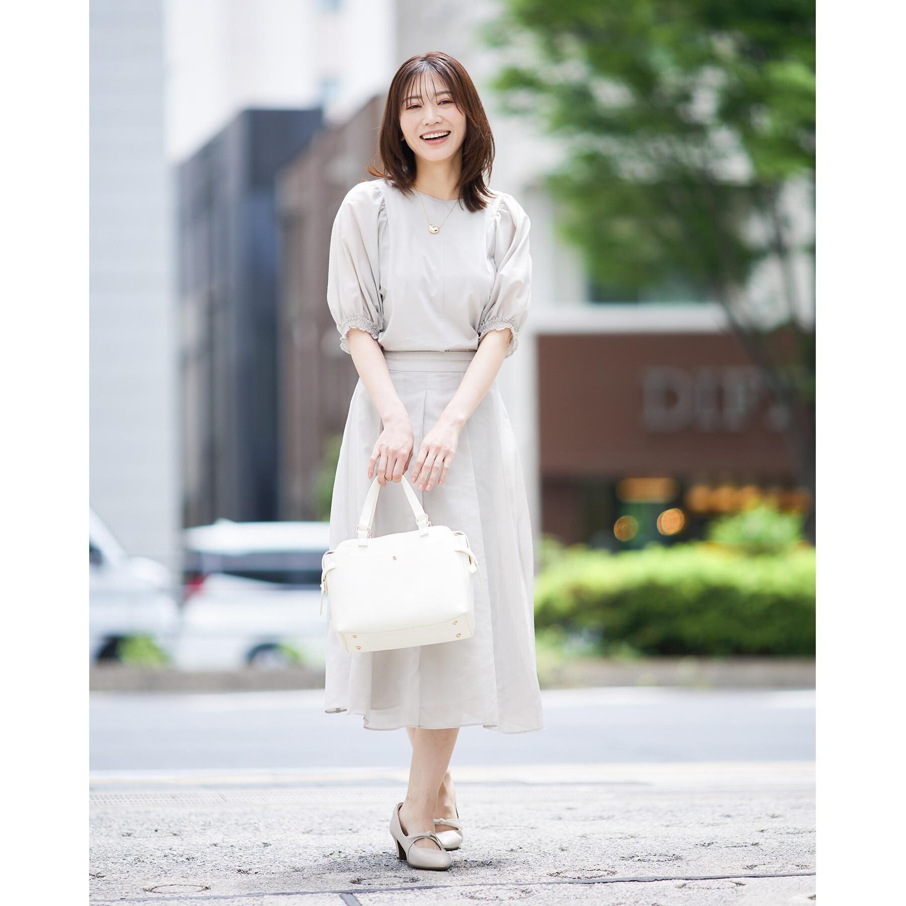 Reflect「【マシンウォッシュ可／セットアップ可】シアーボックスタックプリーツスカート」|スカート|