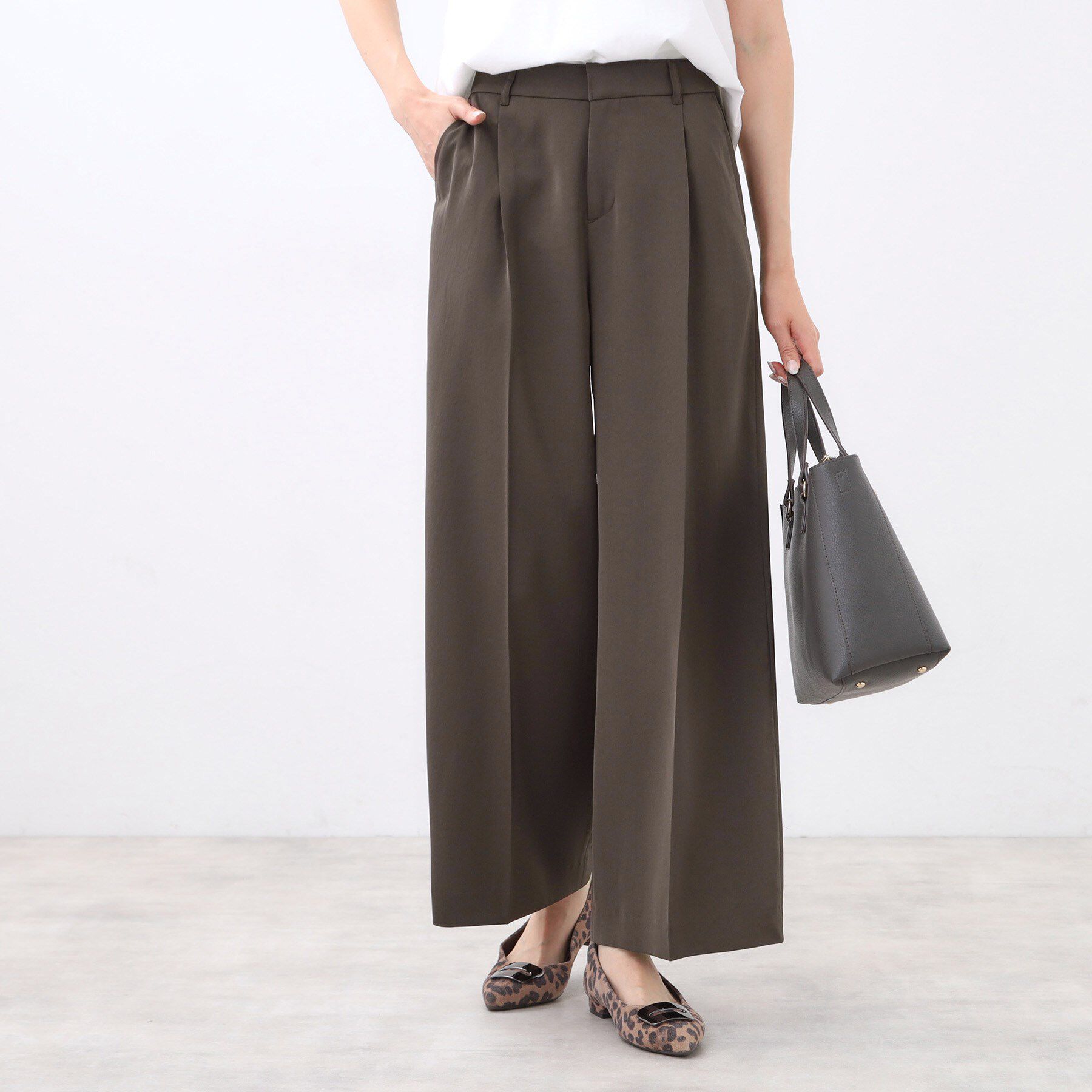 Reflect「【透けない】フルレングスワイドストレートパンツ」|その他|