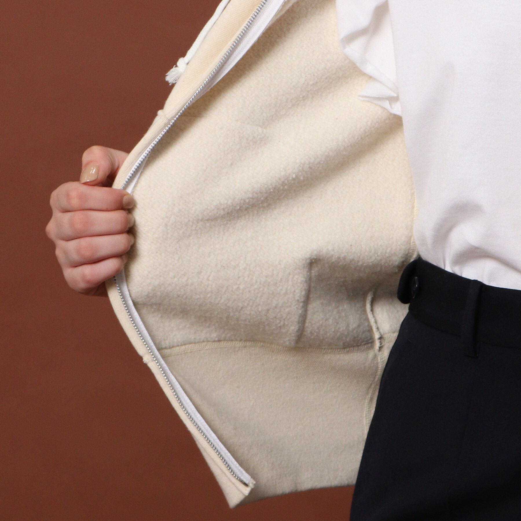 DRESSTERIOR「デキシー吊裏毛ジップアップパーカ」|パーカー|