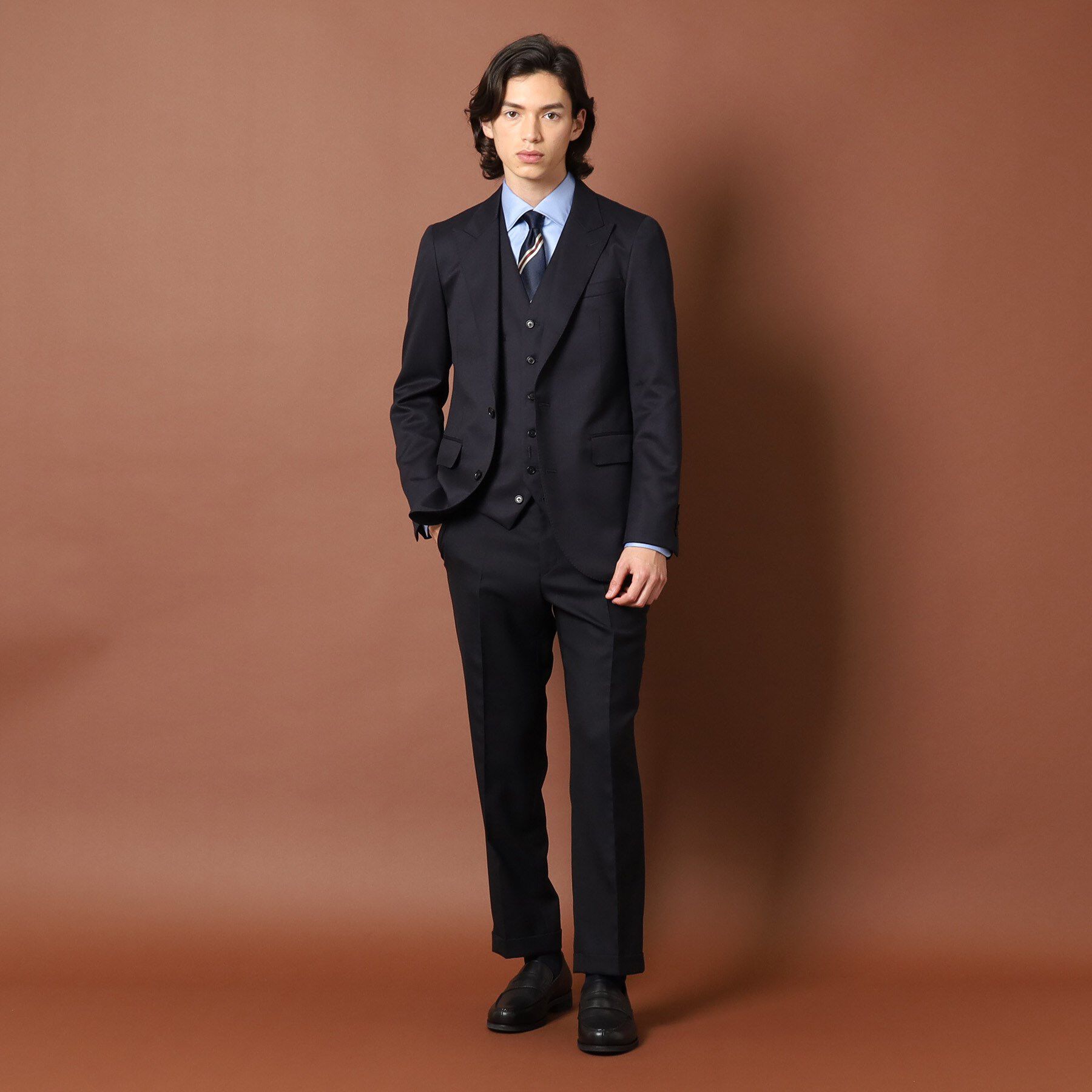 DRESSTERIOR「【セットアップ可】Super100's 3ピース ジレ」|ベスト・ジレ|