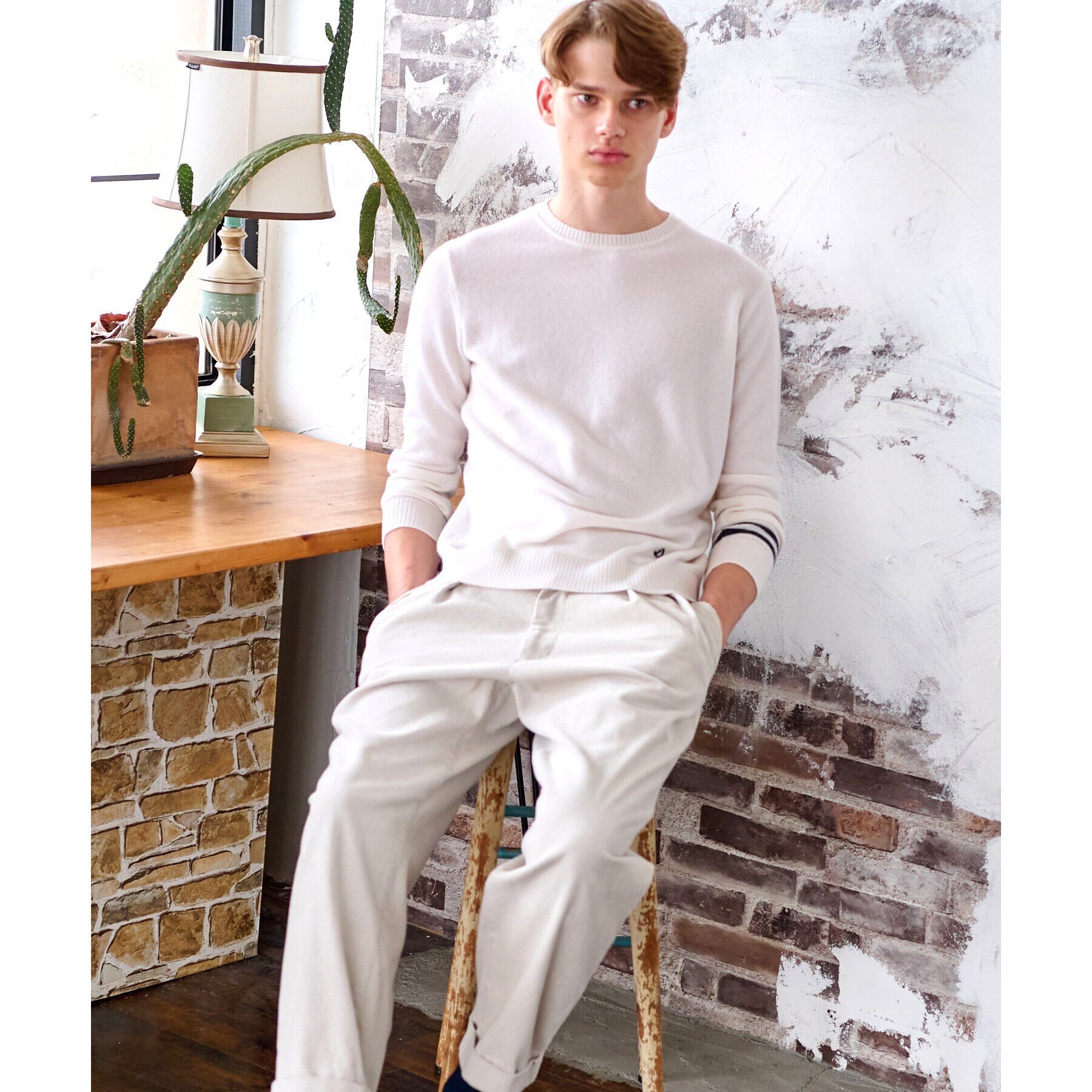 DRESSTERIOR「【カシミヤ100%】ピュアカシミヤクルーネックニット」|ニット・セーター|